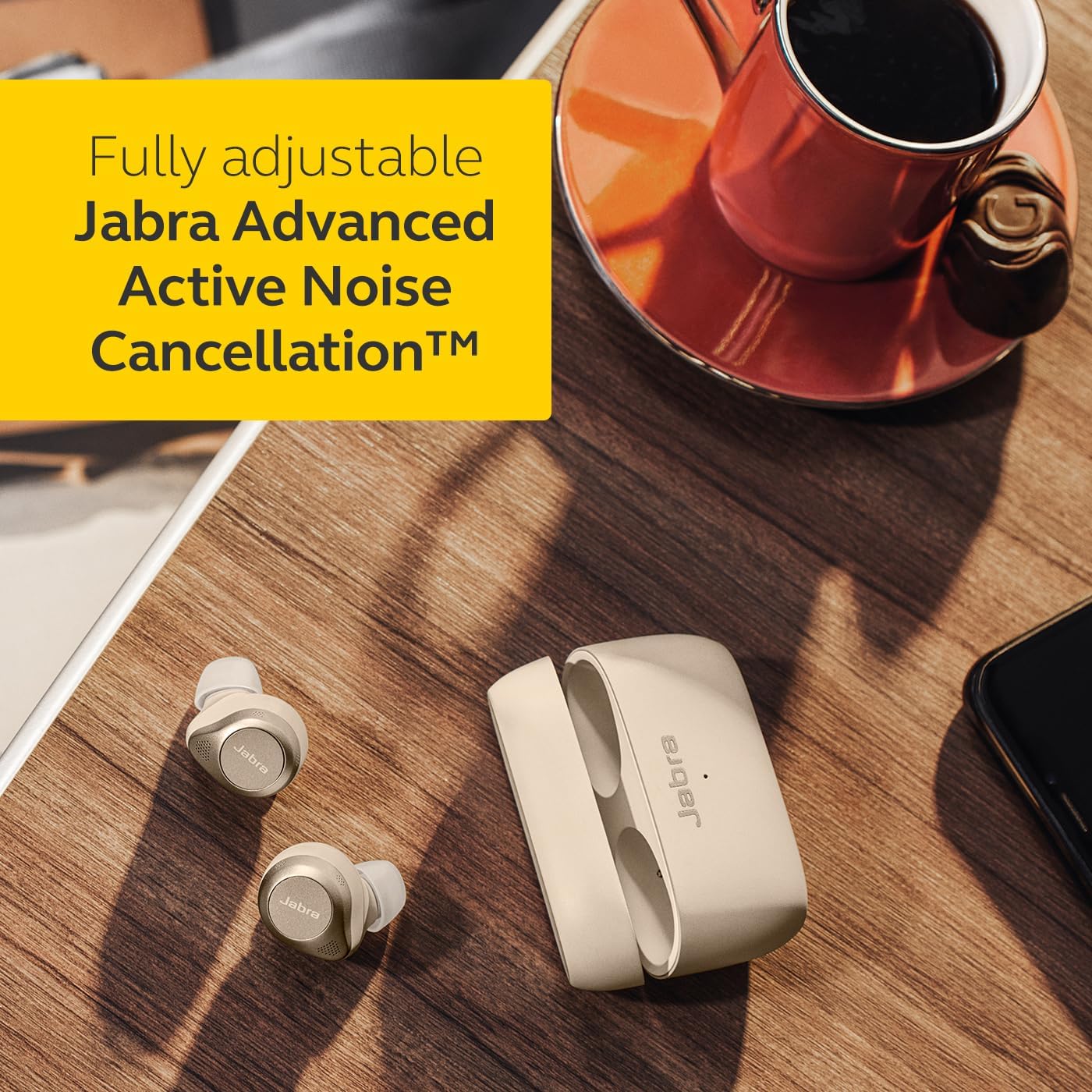 Jabra Elite 85t True Wireless Bluetooth Earbuds, Beige Refurbished