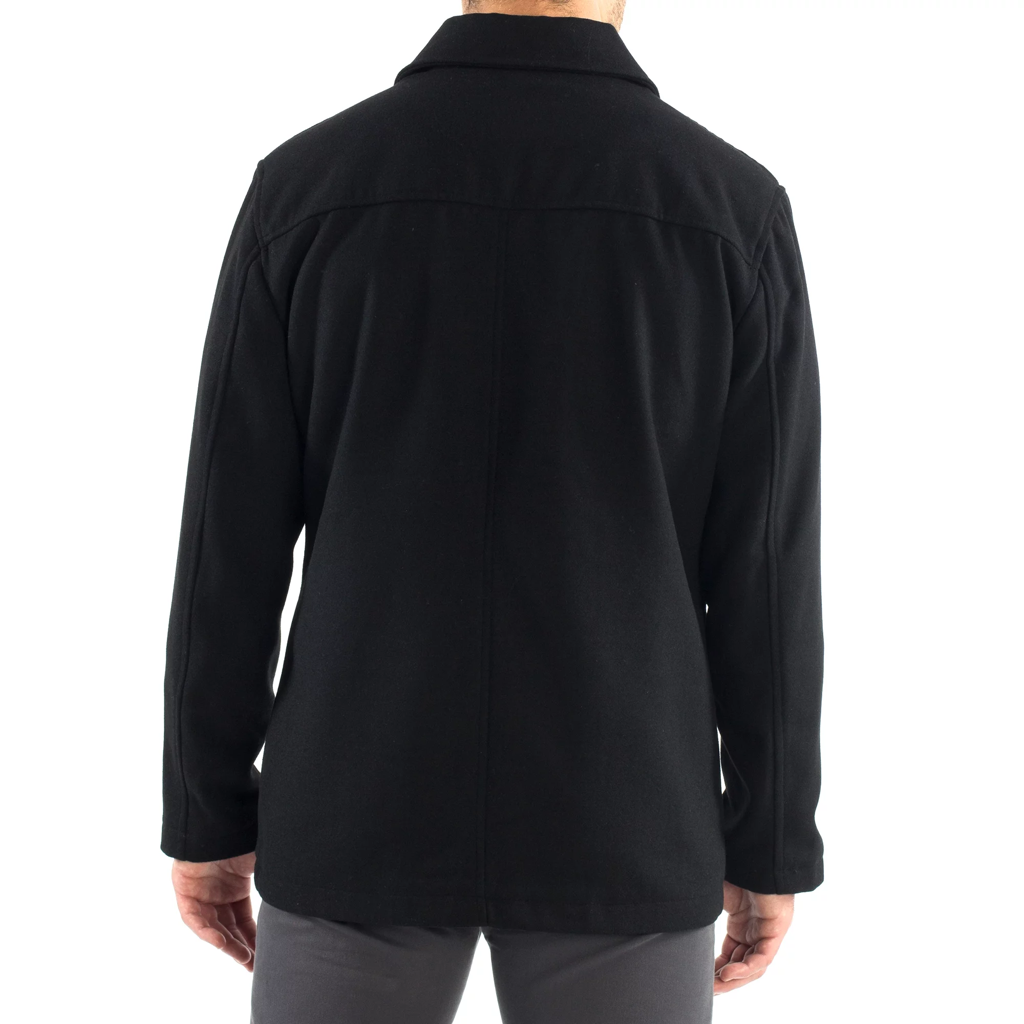 Alpine Swiss Wyat Mens Wool Blend Classic Barn Coat Cargo Pocket Military Jacket