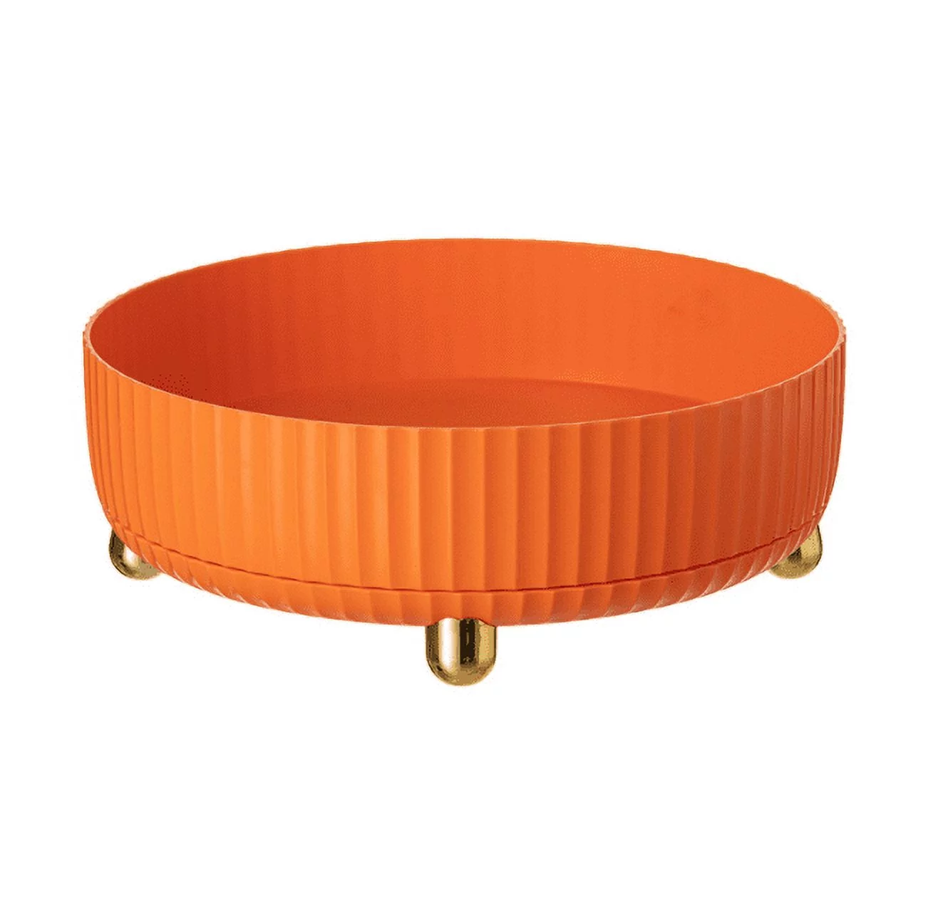 Perfume Organizer, 360Rotating Round Makeup Organizer for Vanity,Bathroom,Kitchen,Orange Modern Lazy Susan Skincare Organizers,Dresser Organizer with Large Capacity for Your Jewelry,Lotions,Perfumes