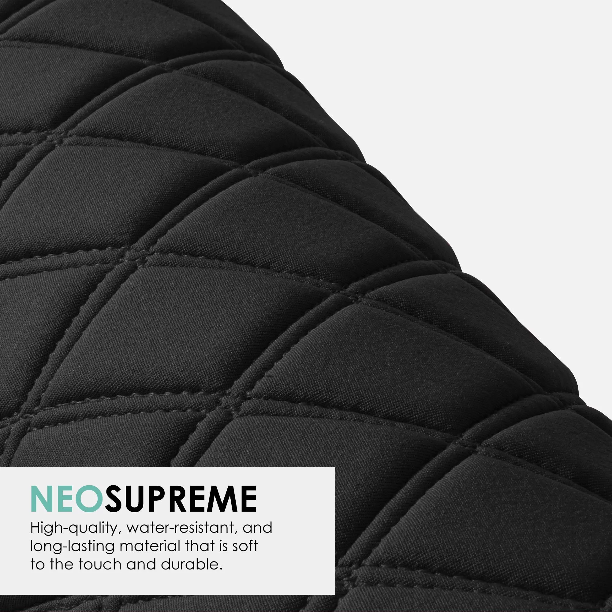 For 2020-2024 Jeep Gladiator FH Group Neoprene Waterproof Custom Fit Car Seat Covers - Full Set Black