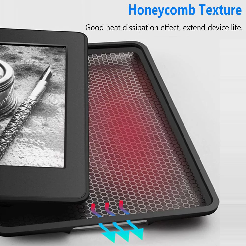 All New PU Leather 6.8 Inch Magnetic Protective Shell Smart Cover Folio Case With Handle GREY