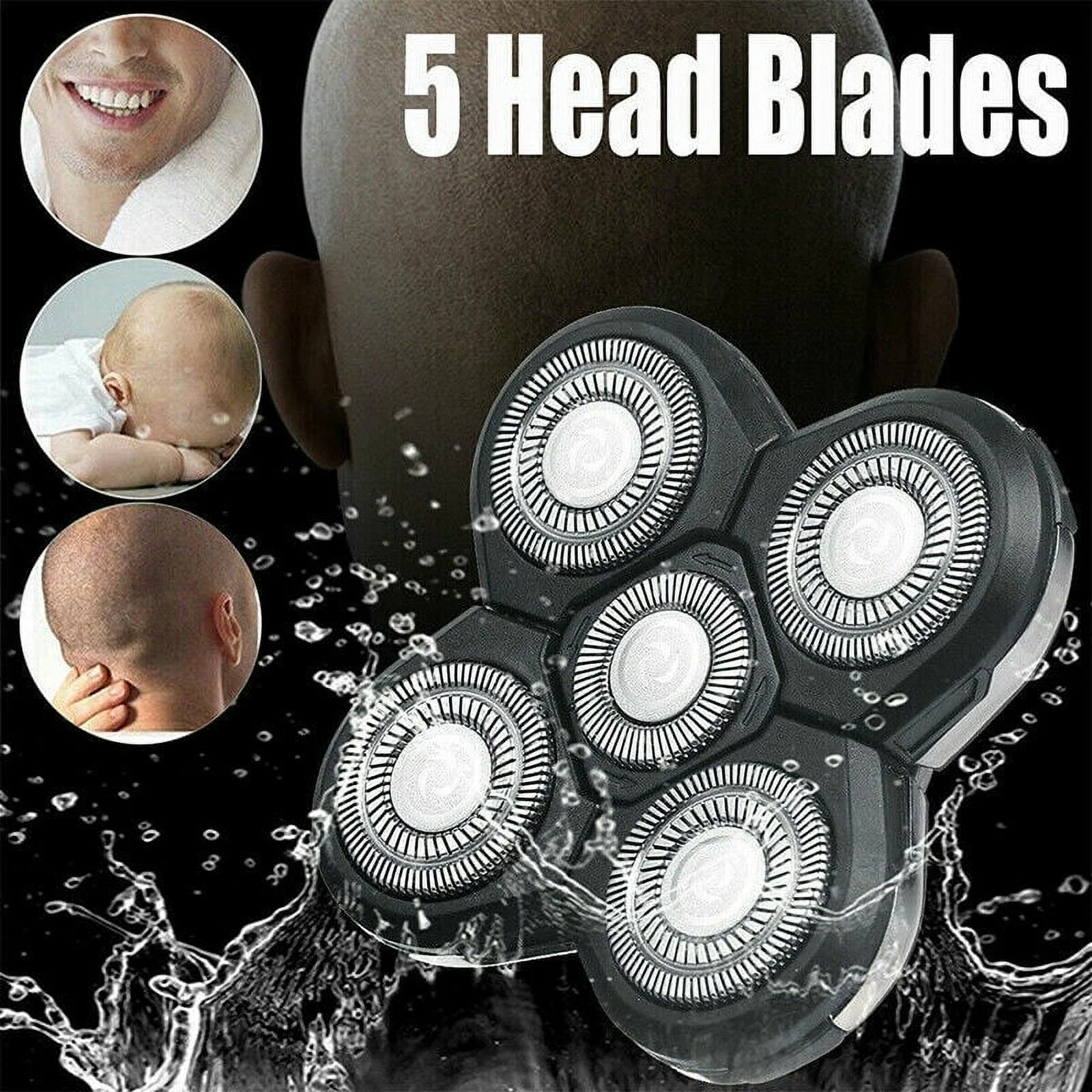 2pcs 5-Head Shaver Blade For Razor Replacement Rotary 4D Cutter Heads Universal