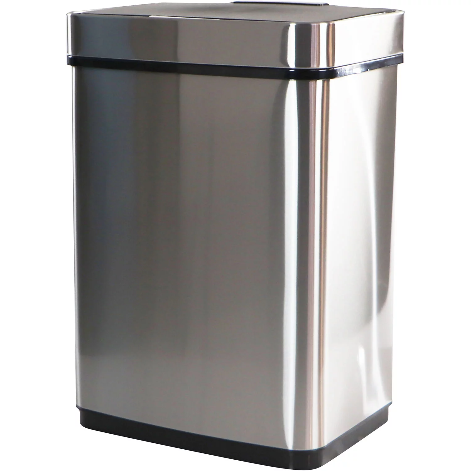 Hanover Trash Can Garbage Bin, Fingerprint resistant, Soft Close, Sensor Lid, 50 Liter/13.2 Gallon