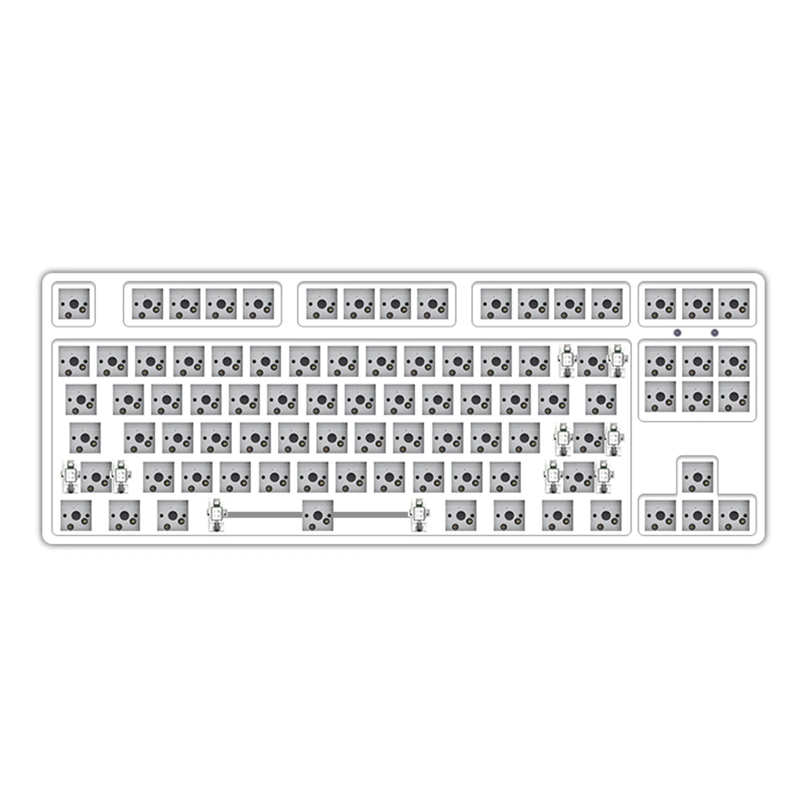 iBlancod 2.4GHz Wireless Keyboard, 87 Key Mechanical Gaming Keyboard, All es Changeable