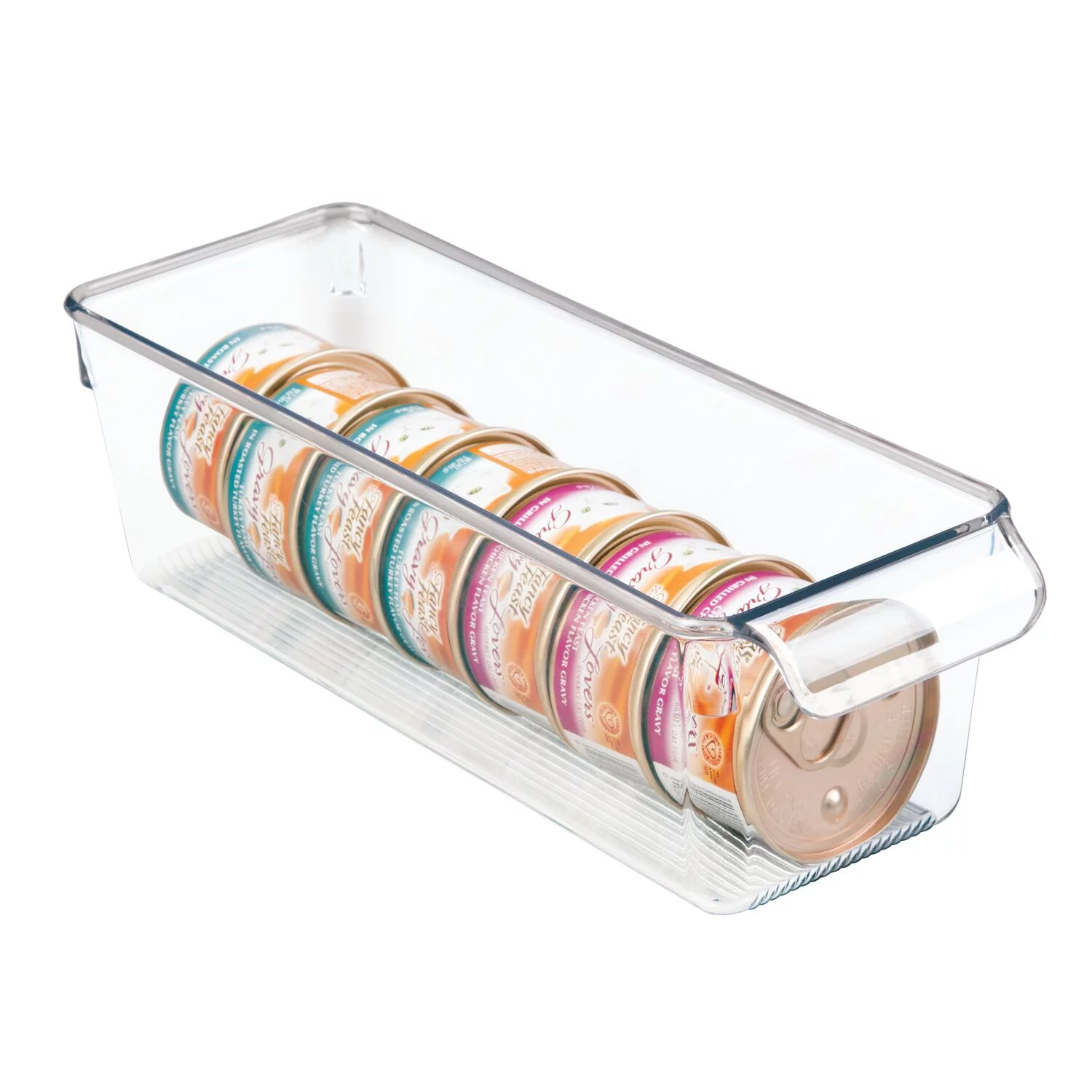 iDesign Linus Plastic Fridge and Freezer Organizer Bin with Handle 11.5