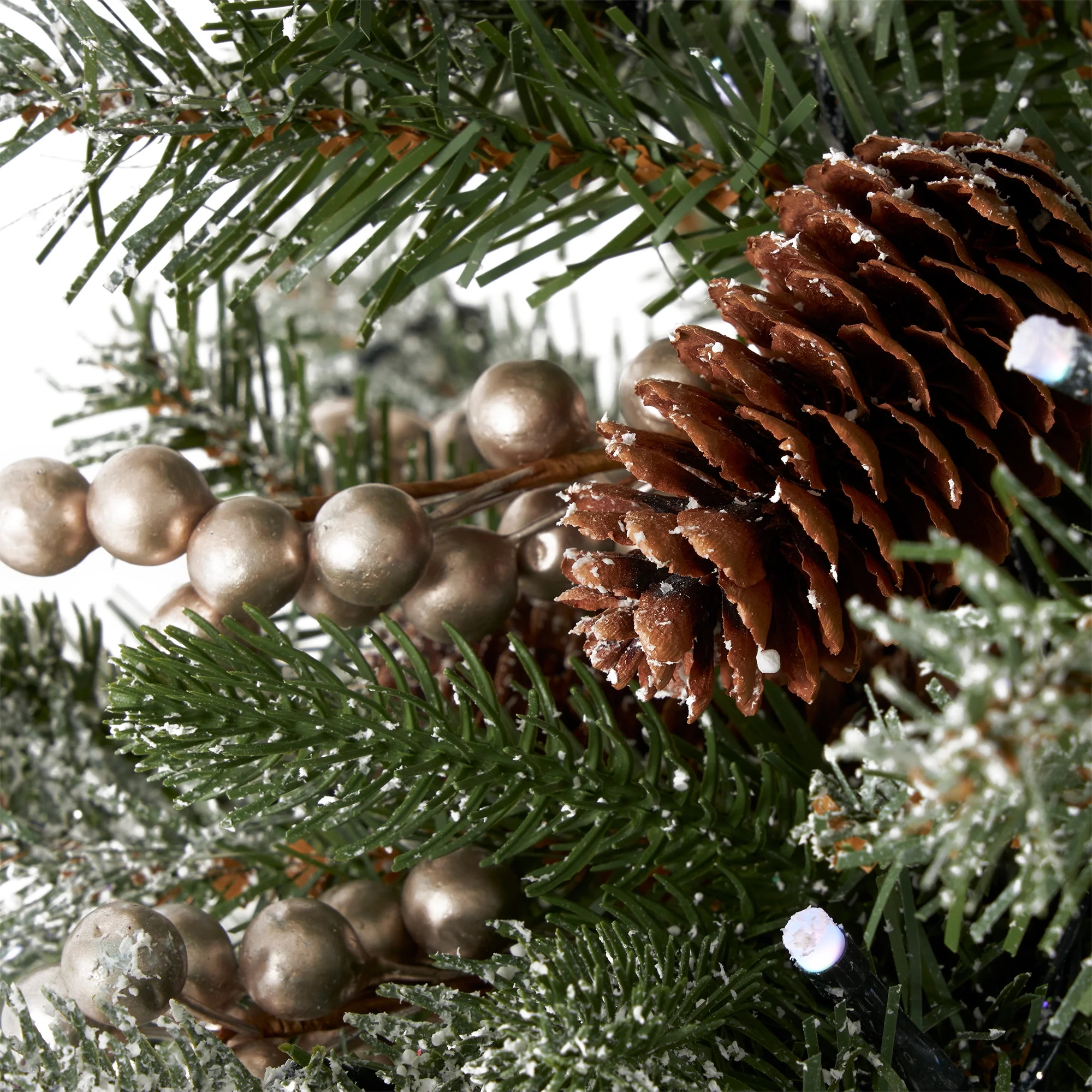 National Tree Company 4 ft. Snowy Morgan Spruce Entrance Tree with Twinkly™ LED Lights