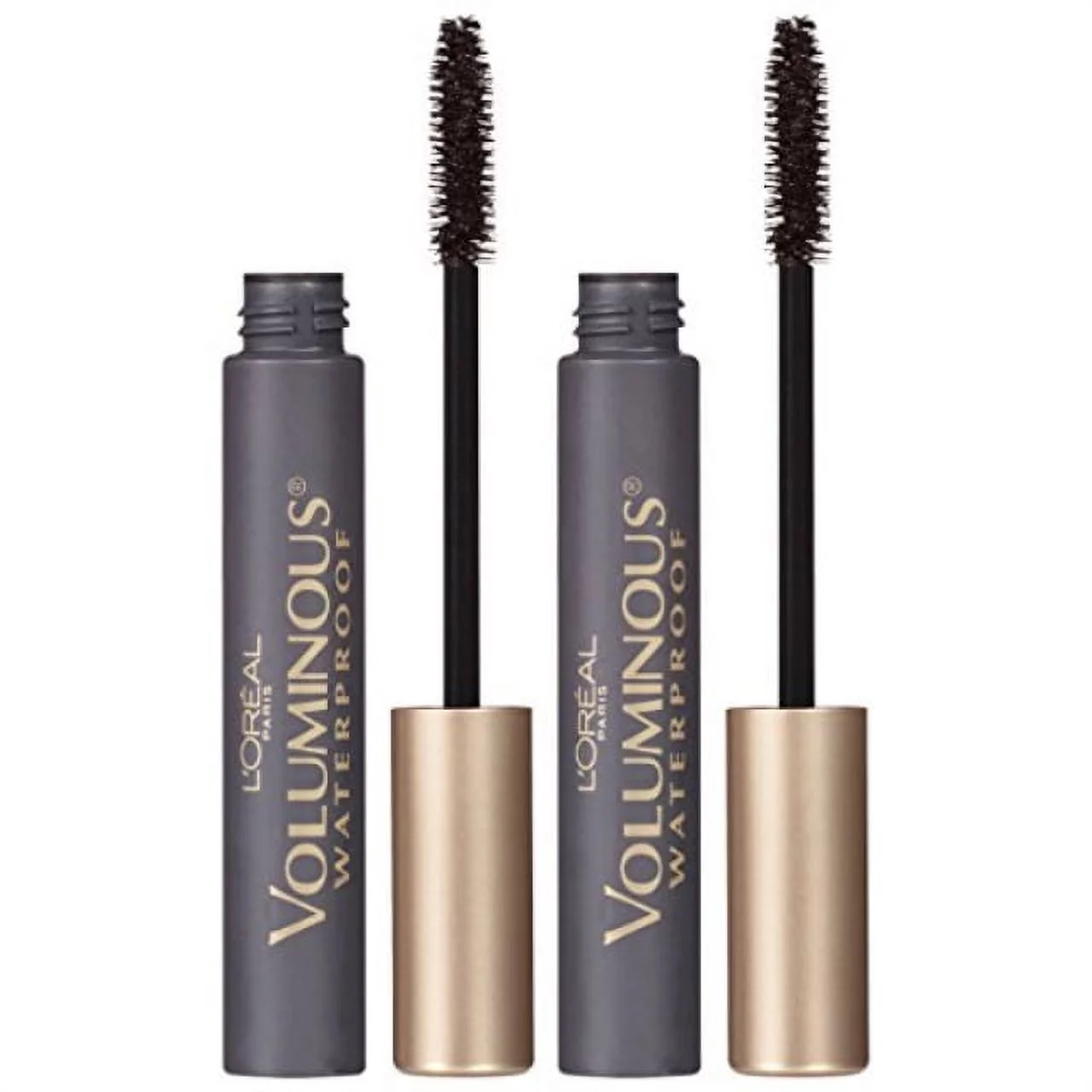 LOreal Paris Makeup Voluminous Original Volume Building Waterproof Mascara, Black, 2 Pack