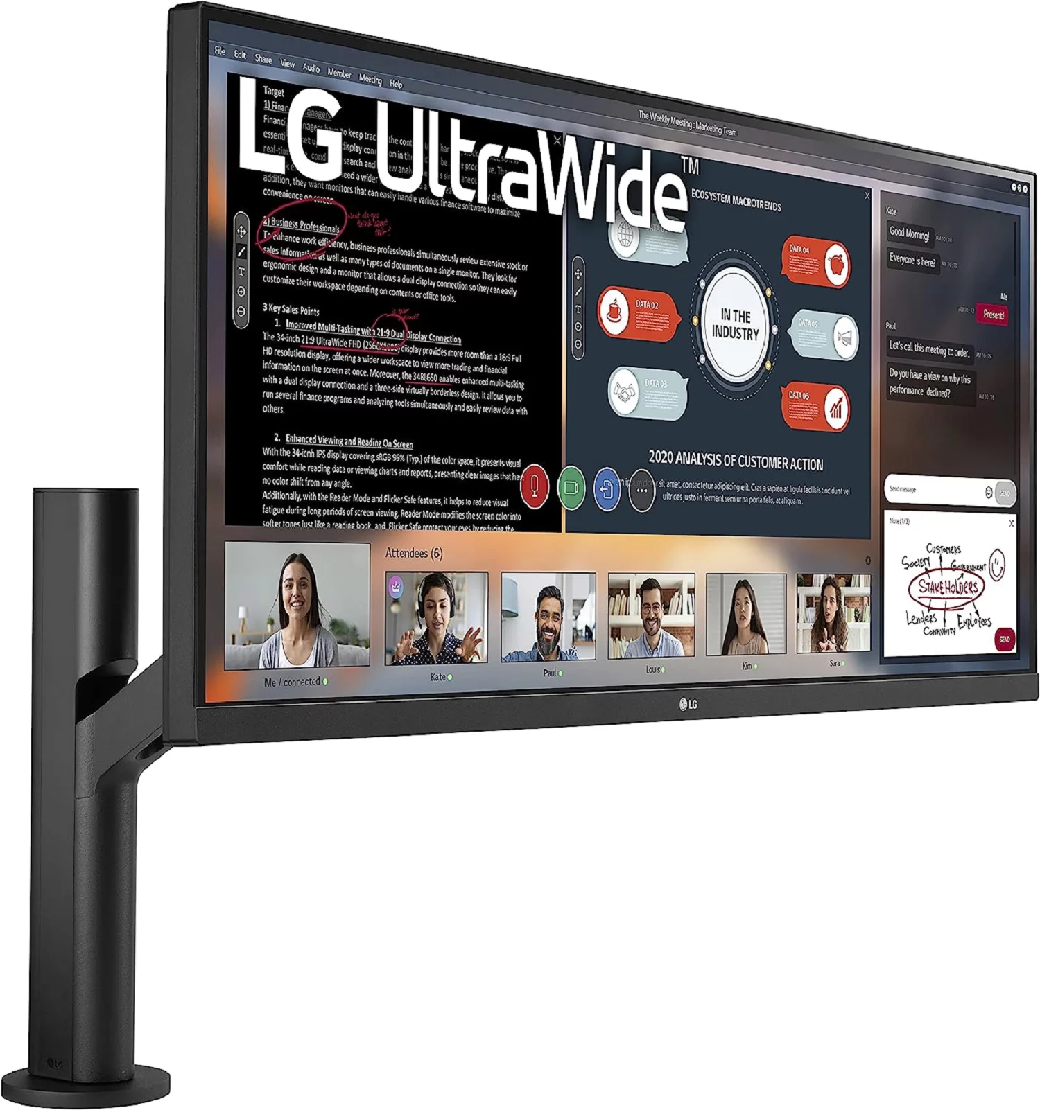 Restored LG 34WP580-B.AUS 34 Inch 21:9 UltraWide Full HD (2560 x 1080) IPS Monitor (Refurbished)