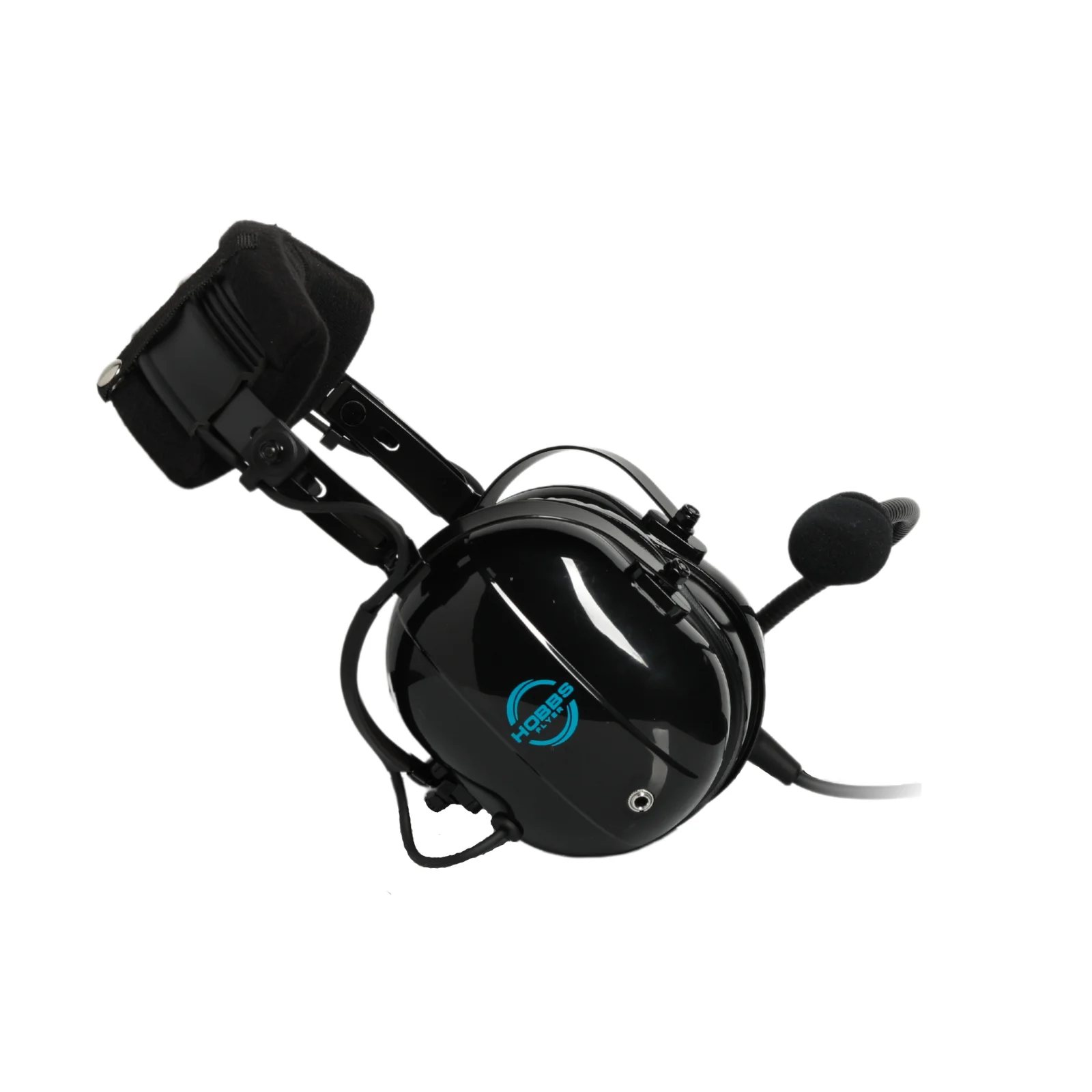 Hobbs Flyer H1 Passive Aviation Pilot Headset with Music Input and Carry Case