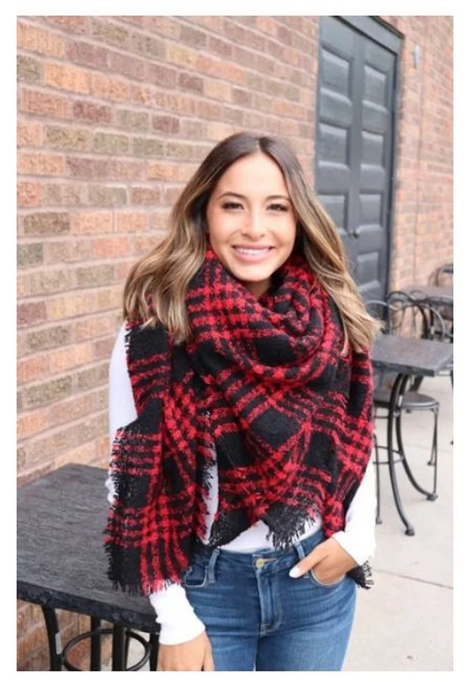 Panache Accessories Fuzzy Blanket Scarf Scarves Fringe 58