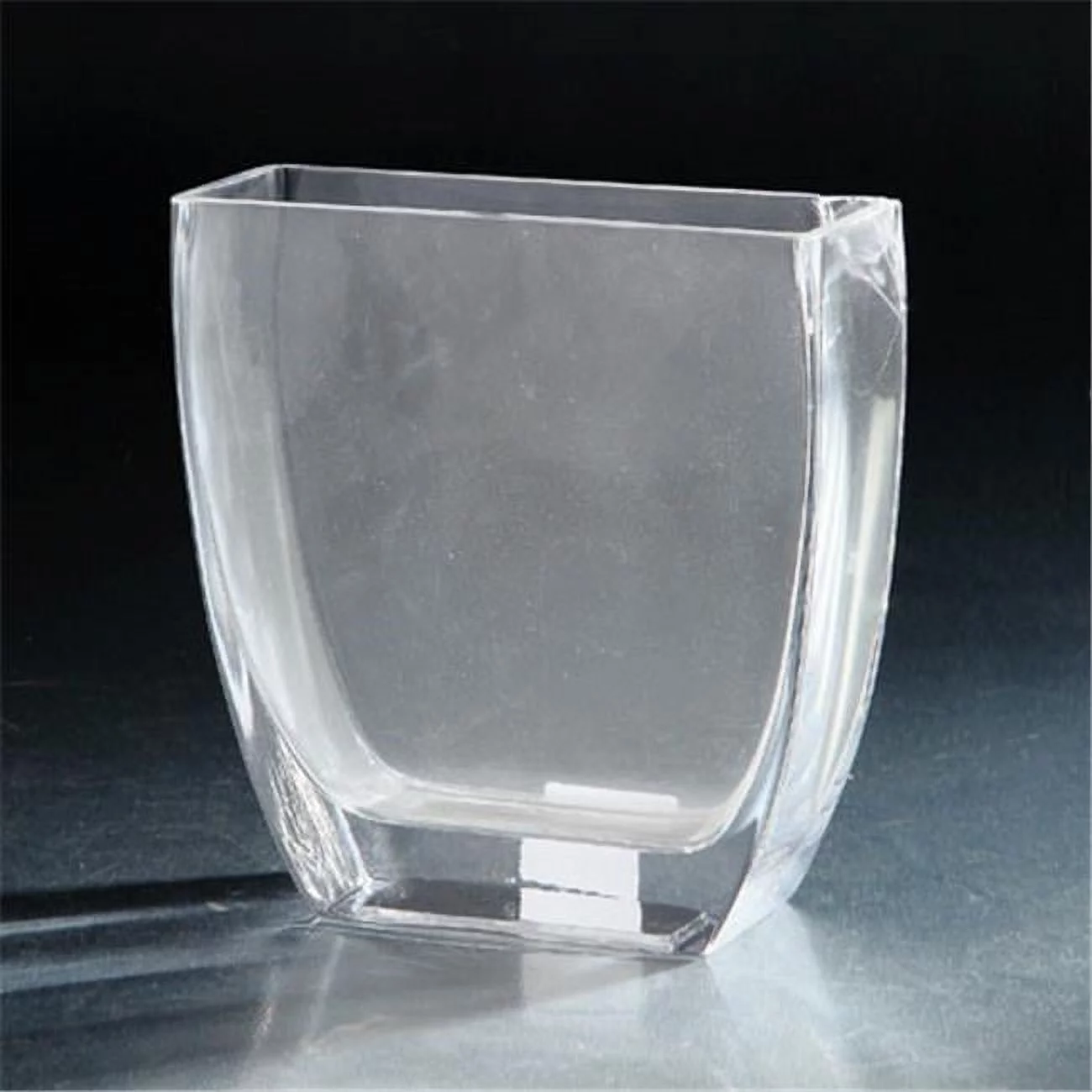 Diamond Star 64121 7 x 2.5 x 7 in. Tapered Rectangular Vase, Clear