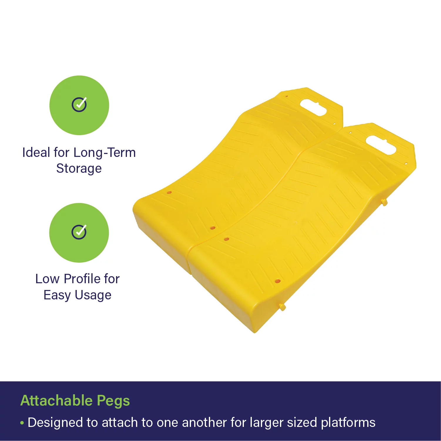 BISupply | Tire Saver Ramps – Low Profile Curved Vehicle Storage Ramp Set, 2 Pk