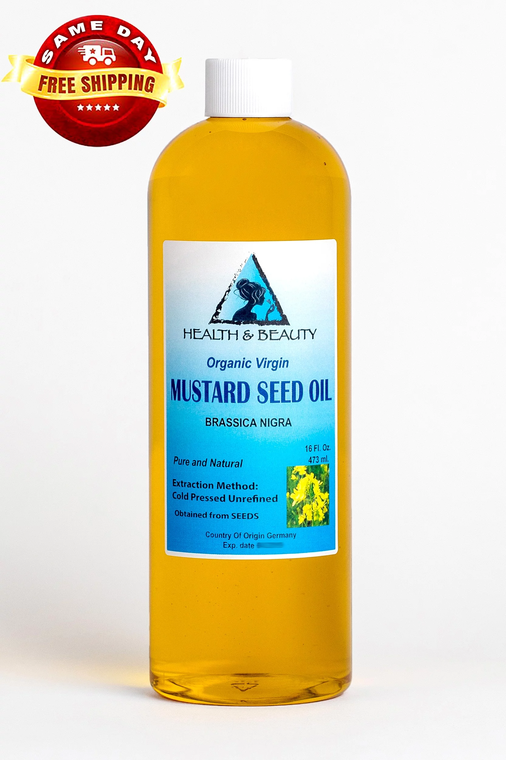 MUSTARD OIL ORGANIC UNREFINED VIRGIN COLD PRESSED RAW PREMIUM FRESH PURE 48 OZ