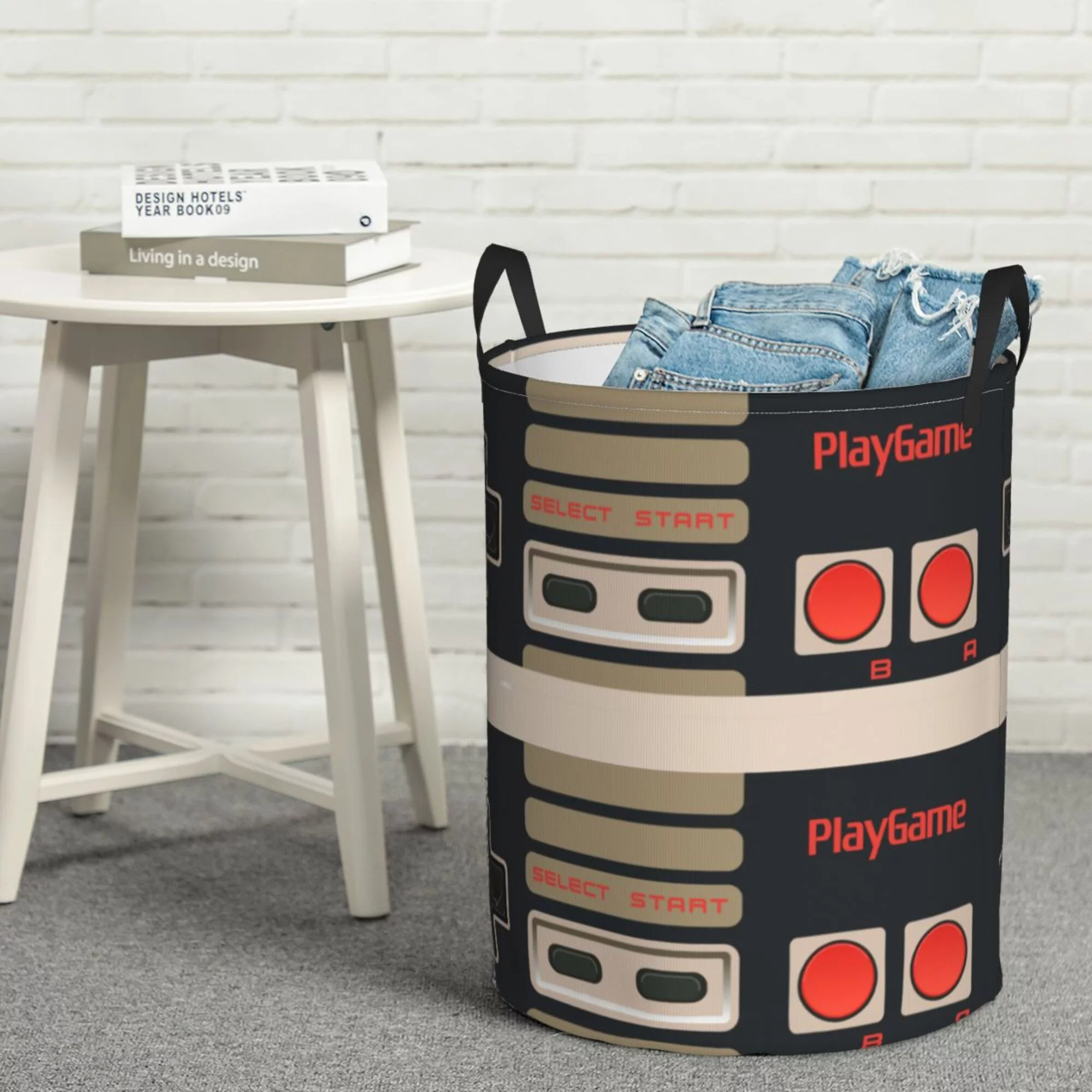Laundry Basket Organizer Collapsible -Video Game Dirty Clothes Hamper for Bathroom Kids Girls Boys Laundry Hamper Small