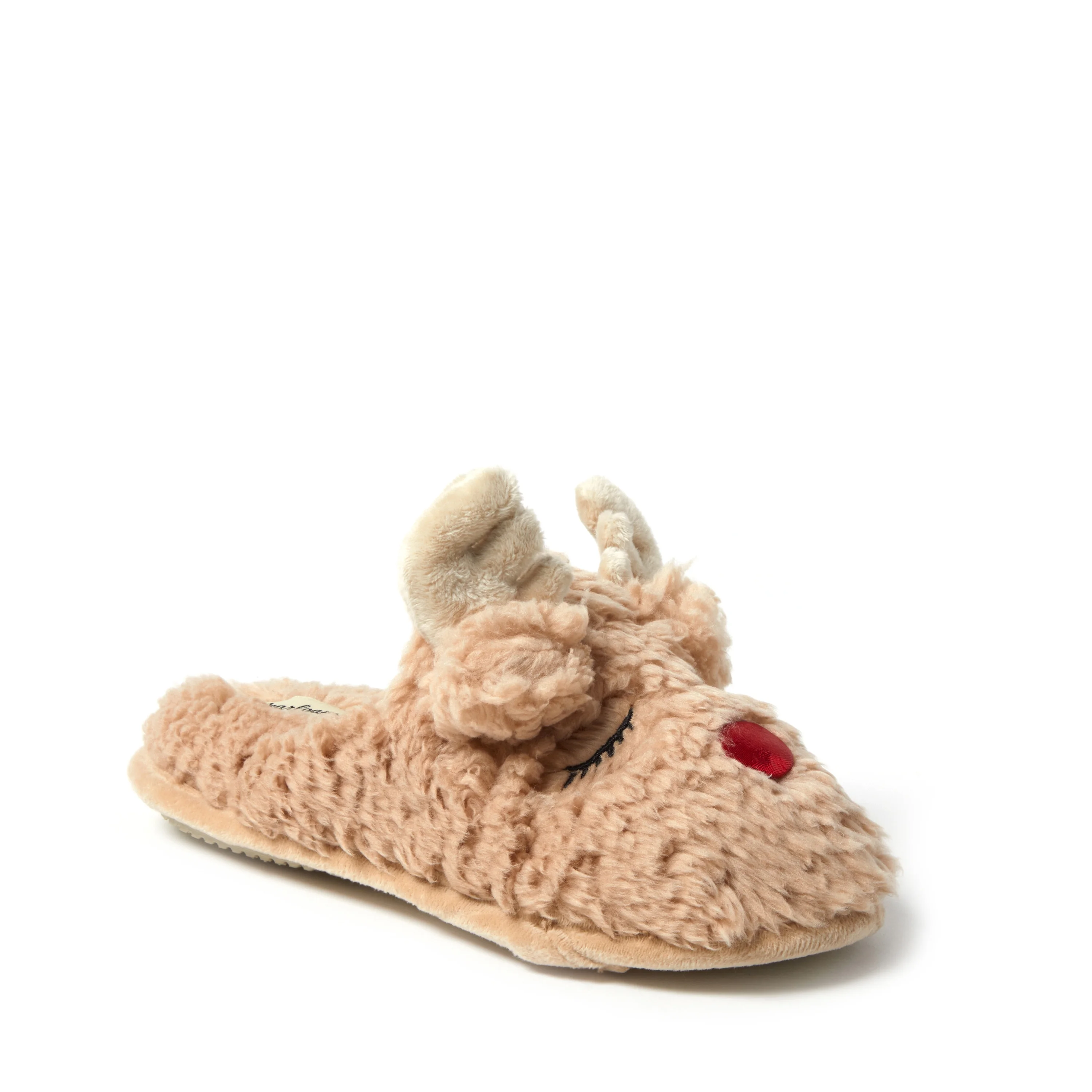 Dearfoams Women's Shay Reindeer Scuff Slipper