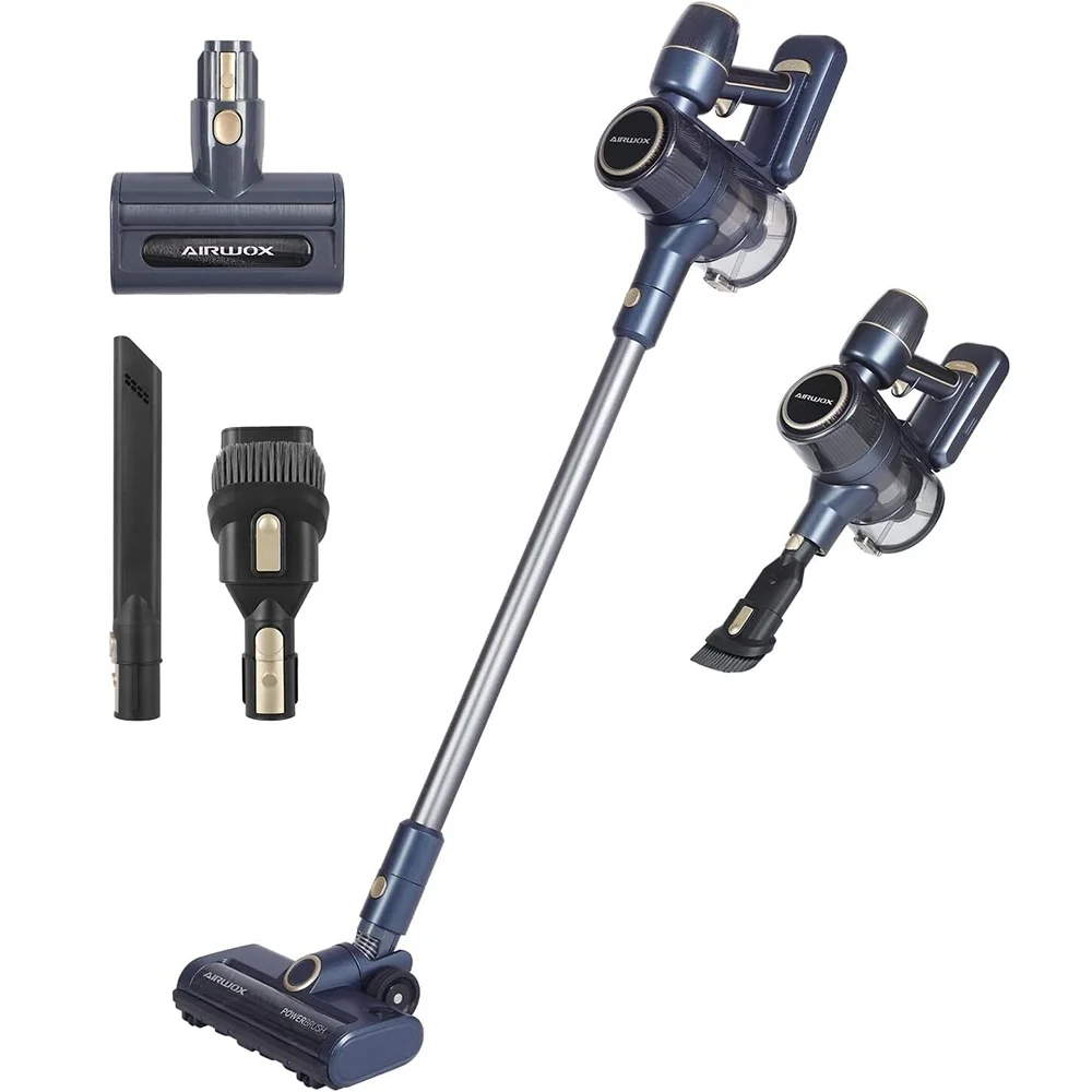 AIRWOX Cordless Vacuum Cleaner 350W Lightweight Stick Vacuum with Floor Lights US