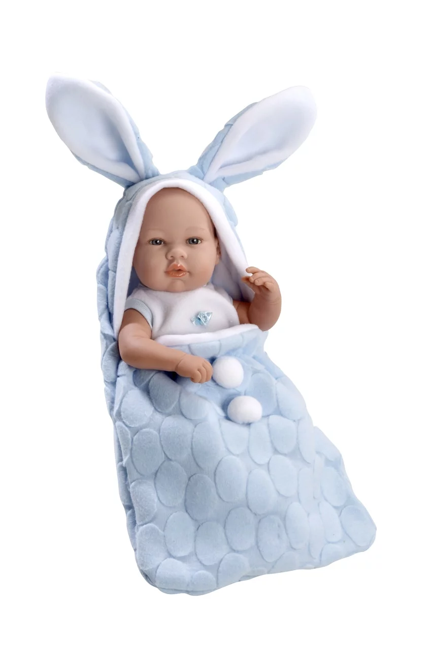 Ann Lauren Dolls Blue Bunny Baby Doll- Anatomically Correct Baby Boy Doll- 18 Inches