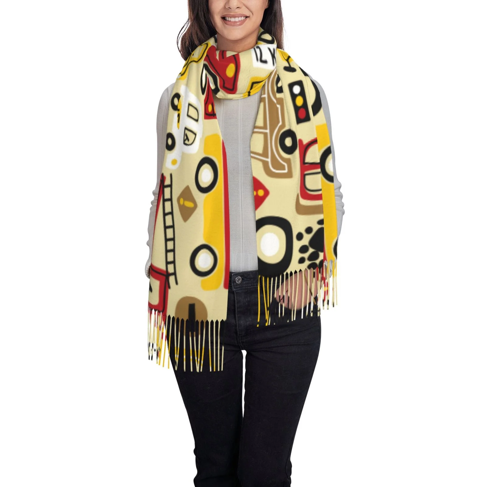 Ocsxa Scarf Shawl Wraps For Women Soft Cashmere Scarf Vehicles Printed Large Blanket Scarf