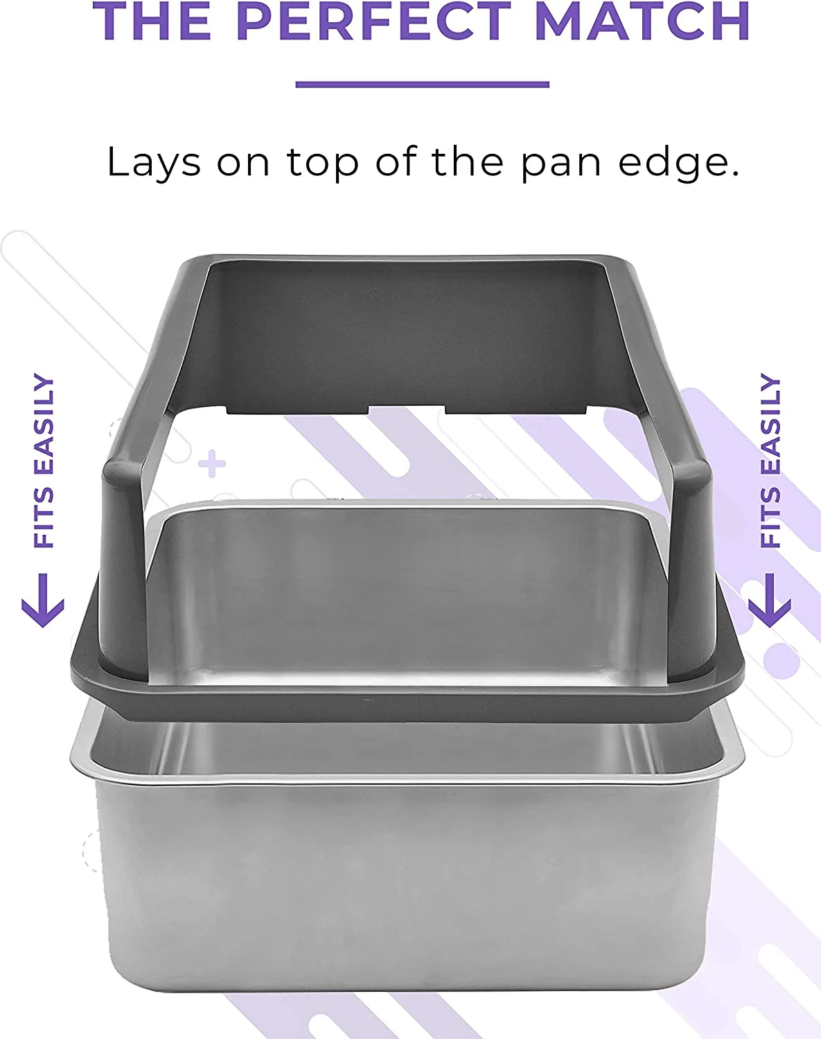 iPrimio XL Stainless Steel Cat Litter Box - Enclosed Sides, Odor-Free & Easy to Clean