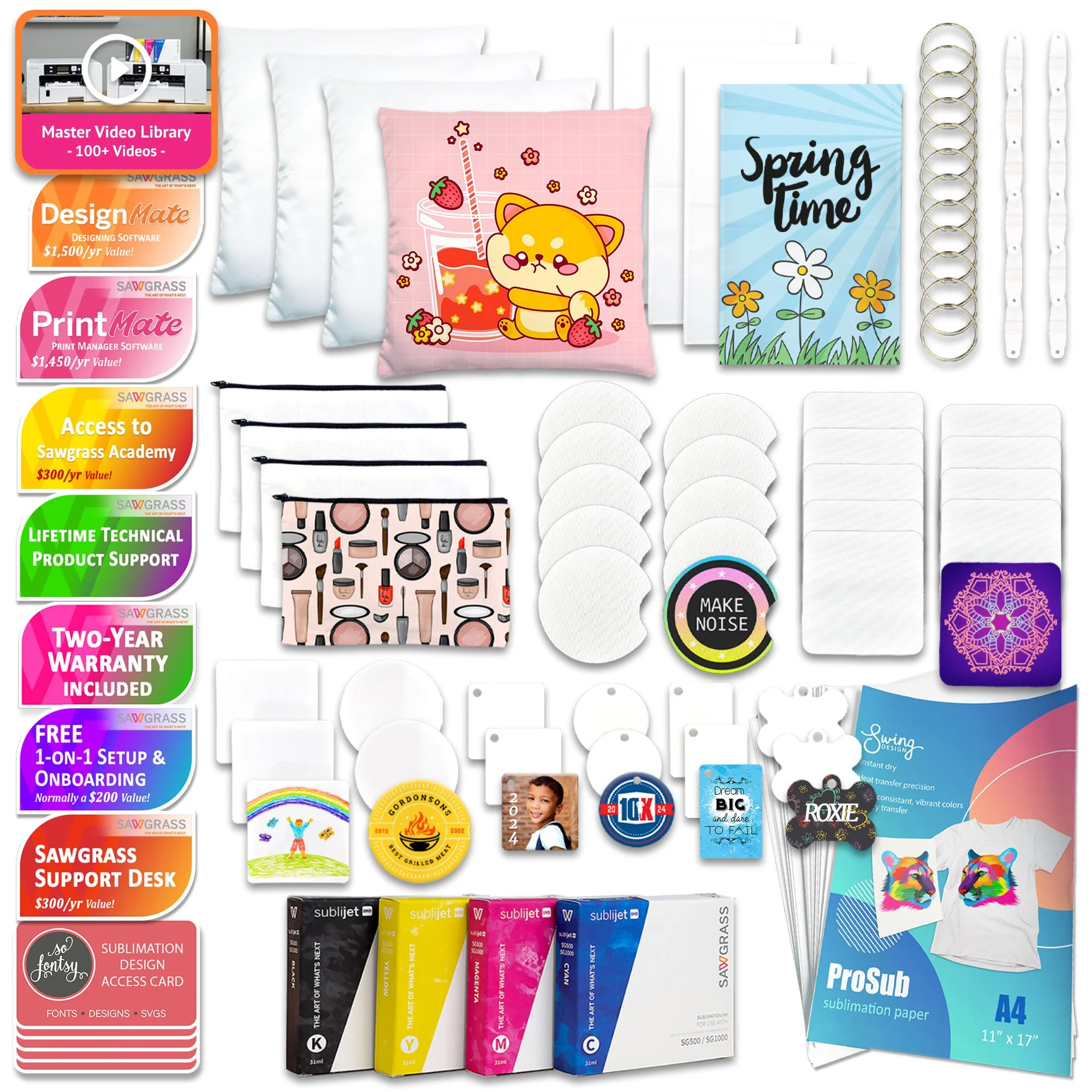 Sawgrass UHD Virtuoso SG1000 Sublimation Printer with Deluxe Stater Bundle