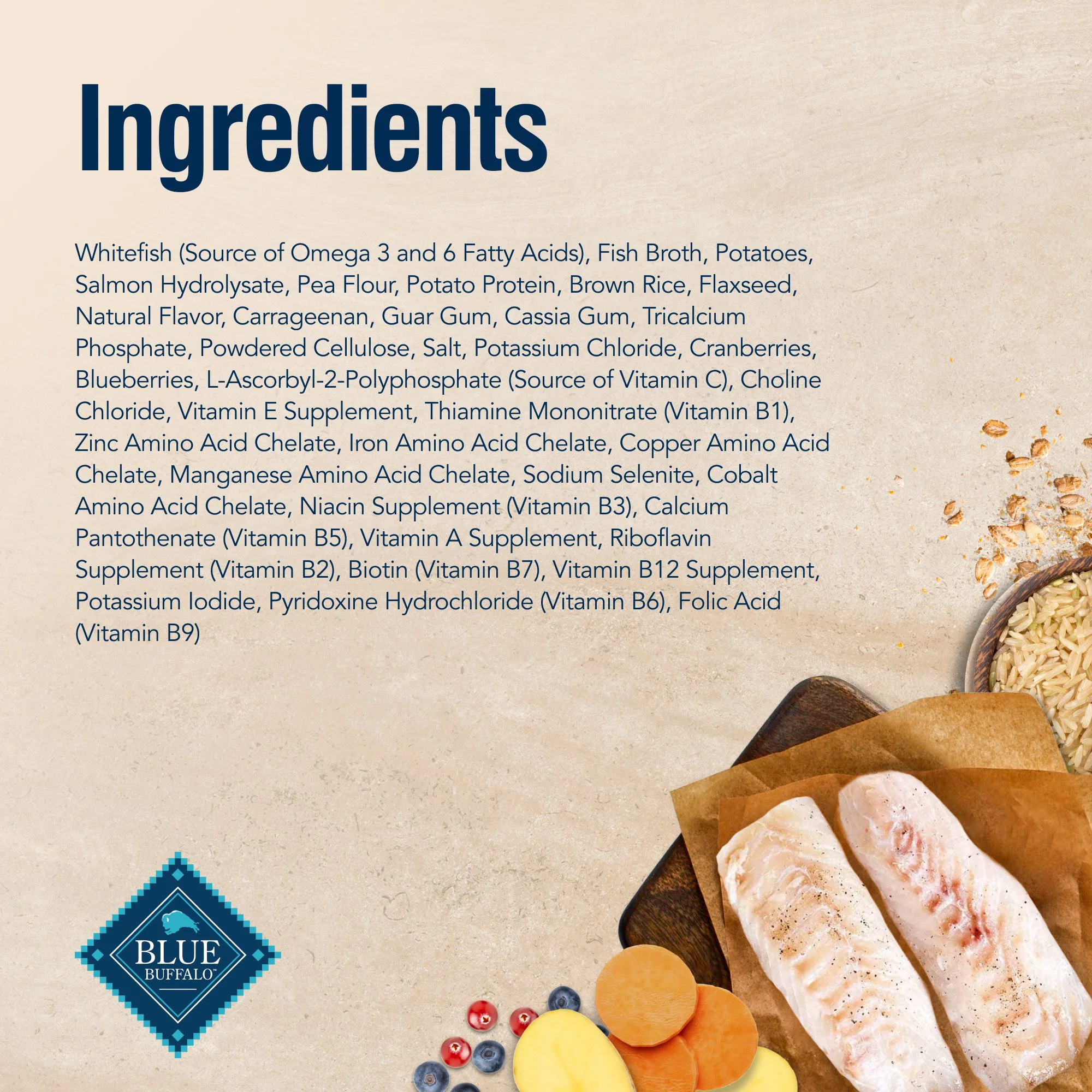 Blue Buffalo True Solutions Skin & Coat Care Wet Dog Food, Whitefish, 12.5 oz. Can