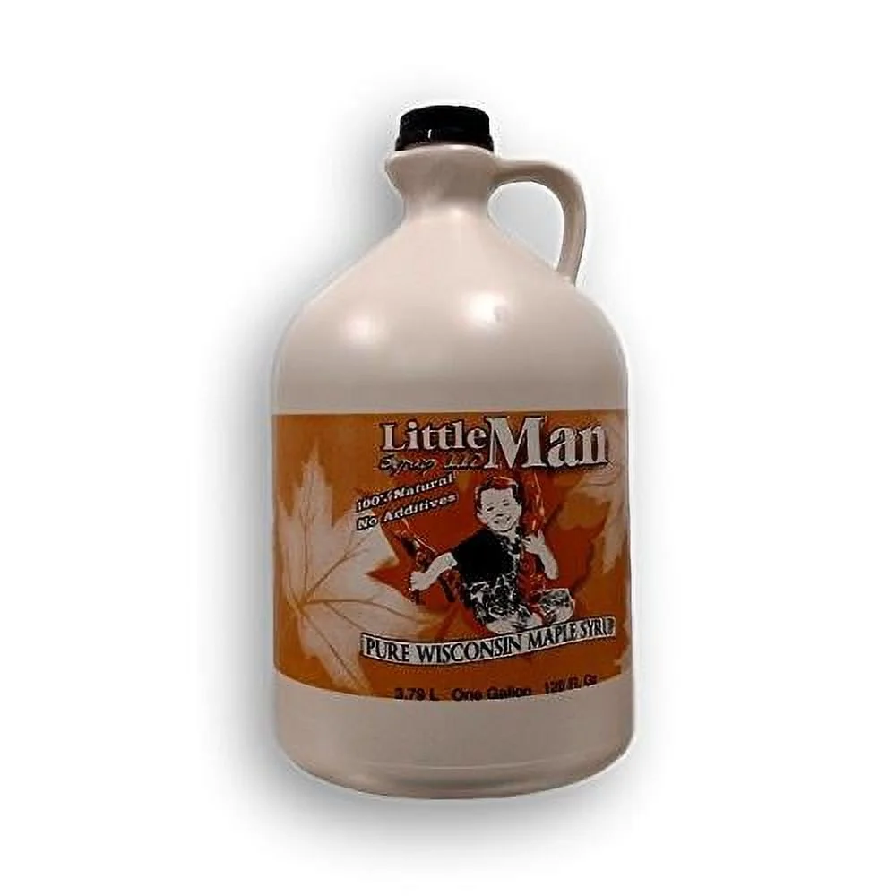 Pure Wisconsin Maple Syrup Grade A Medium Amber Gallon (128Oz)