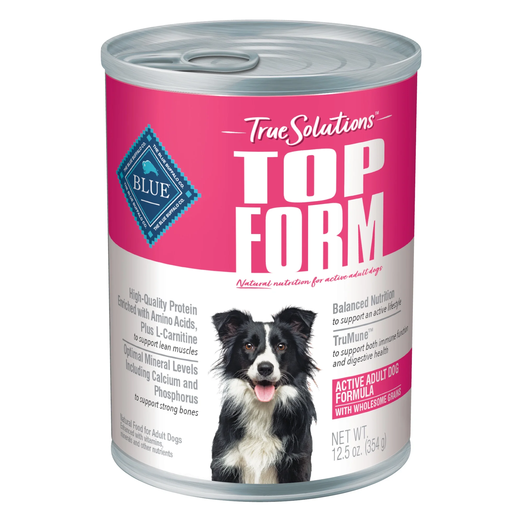 Blue Buffalo True Solutions Top Form Active Adult Wet Dog Food, Chicken, 12.5 oz. Can