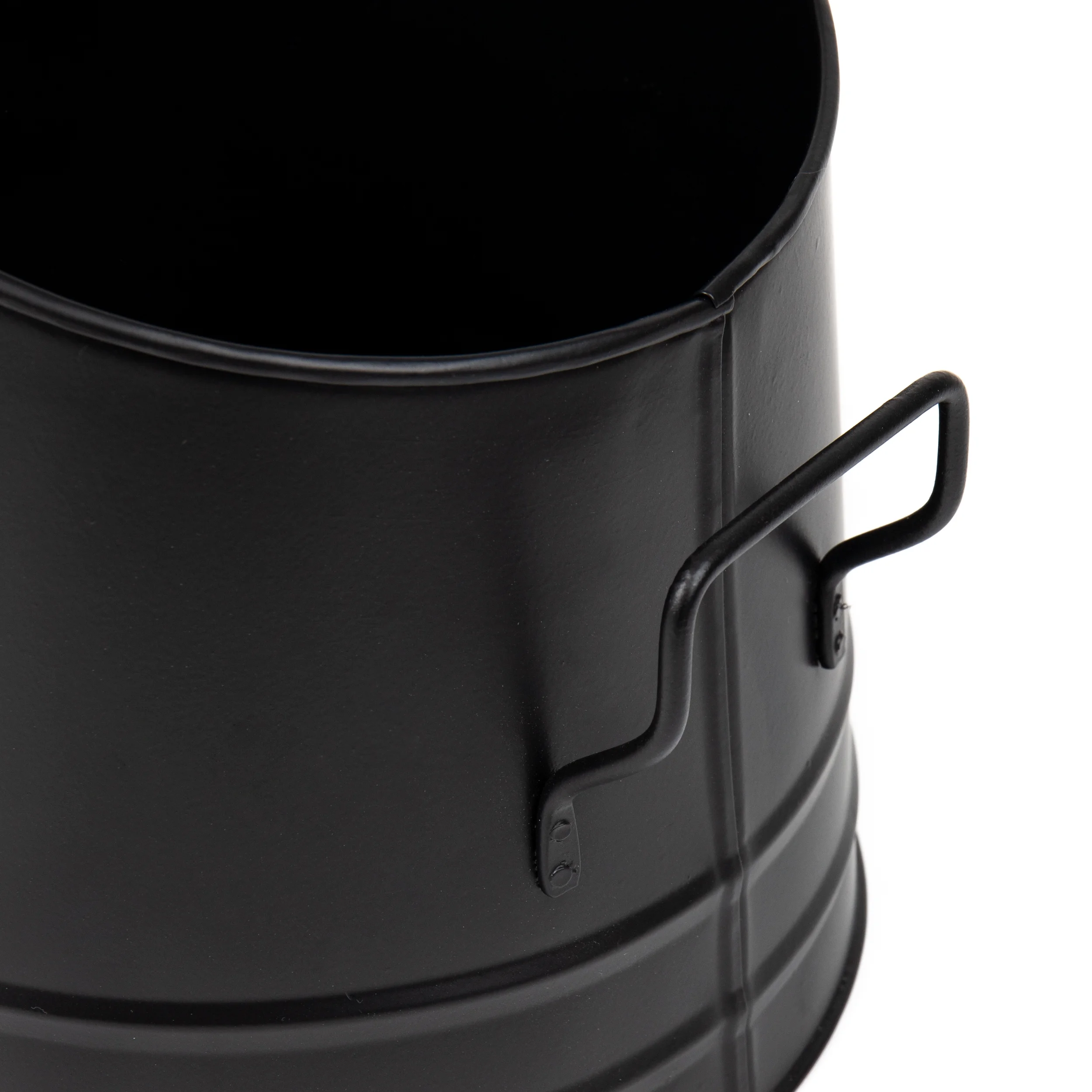 Mind Reader 2-Piece Metal Fireplace Bucket with Shovel Fireside Bucket with Ash Scoop and Handle, Black