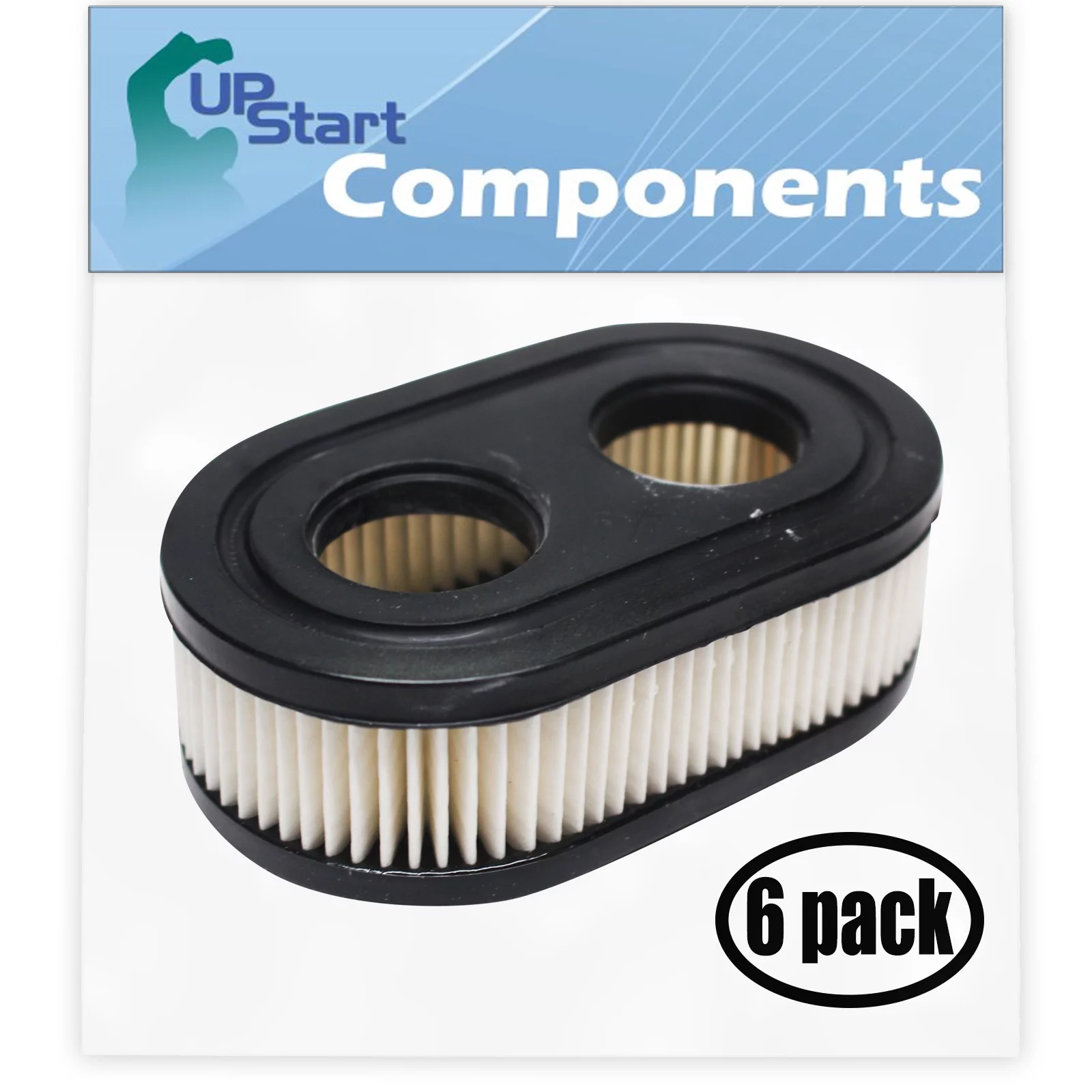 6-Pack Replacement for Briggs & Stratton 09P702-0062-H1 Engine Air Filter - Compatible with Briggs & Stratton 593260 Filter