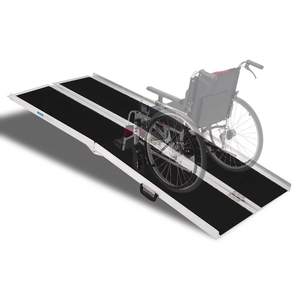 UBesGoo 6ft Aluminum Threshold Wheelchair Walker Casters Entry Plate Ramp