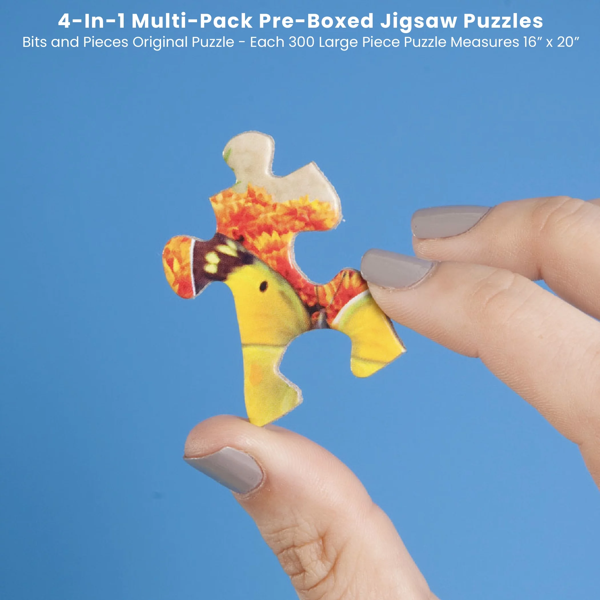 Bits and Pieces - 4-In-1 Multi-Pack Simpler Times 300 Piece Jigsaw Puzzles for Adults - Each Puzzle Measures 16 