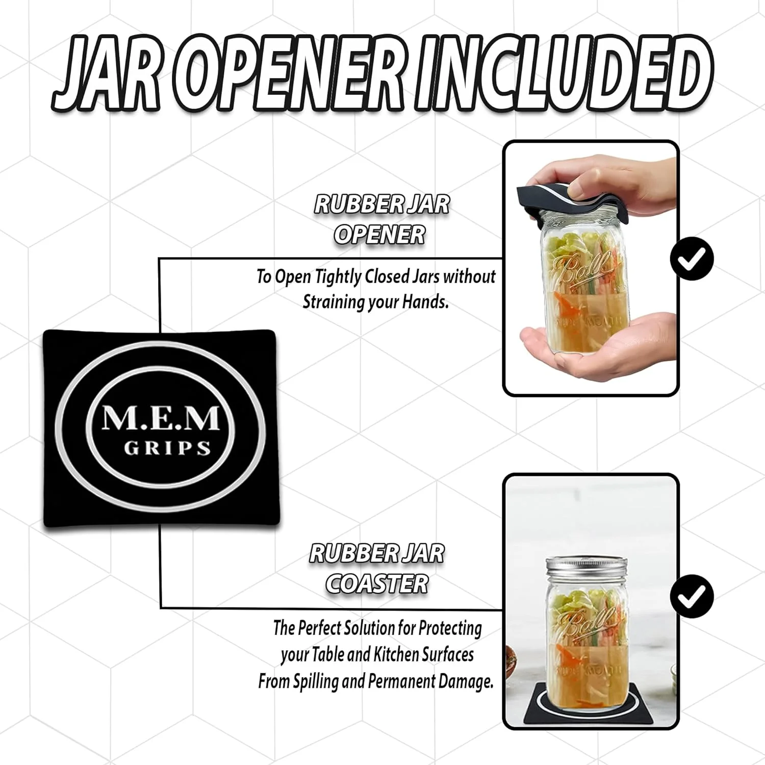 Quilted Crystal Jelly Regular Mouth Mason Jars - (4 Pack) - 2 - Ball 8-Ounce and 2 - Ball 4-Ounce Quilted Crystal Jelly