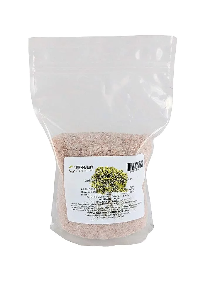 Sul-Po-Mag 0-0-21.5 Sulfate Of Potash Magnesia (K-Mag) Greenway Biotech Brand (3 Pounds)