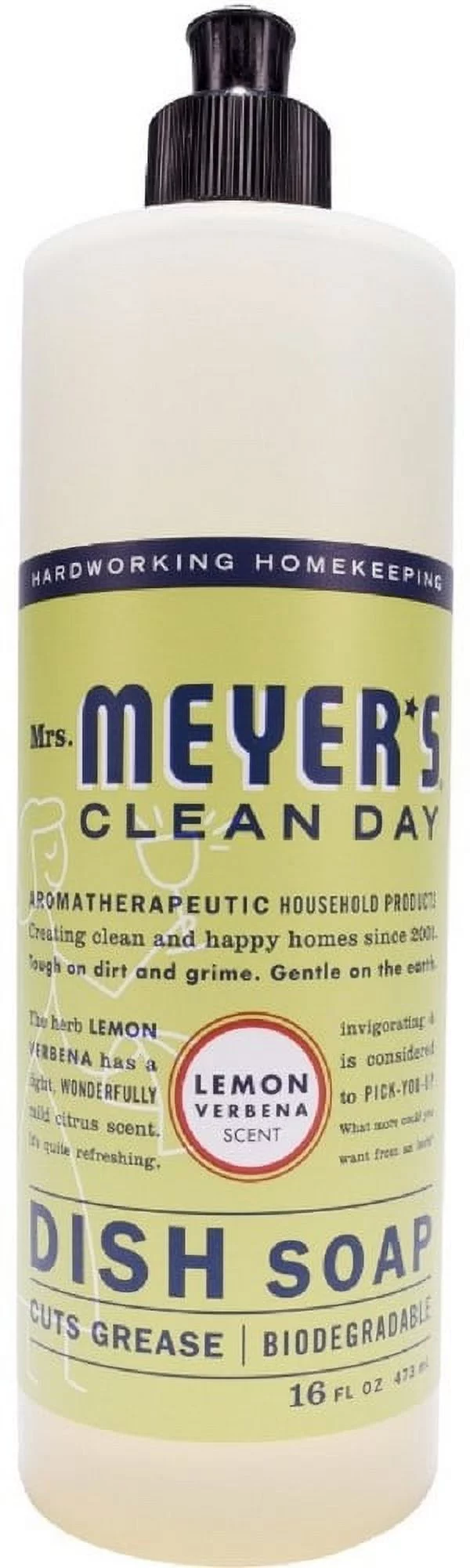 Mrs. Meyer's Clean Day Liquid Dish Soap, Lemon Verbena Scent, 16 Fluid Ounce, 3 Count