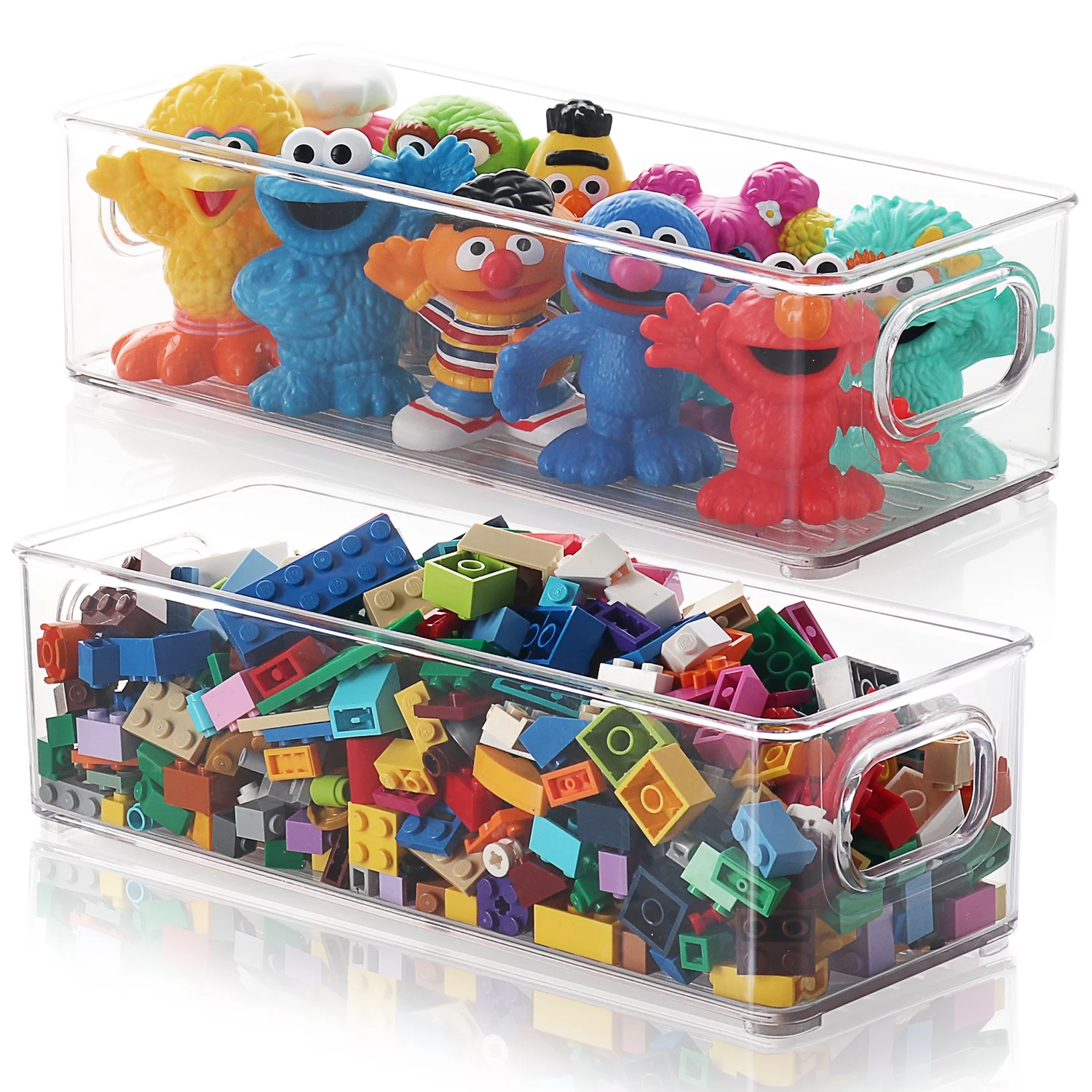 StorageBud Clear Storage Bins , 10X4X3