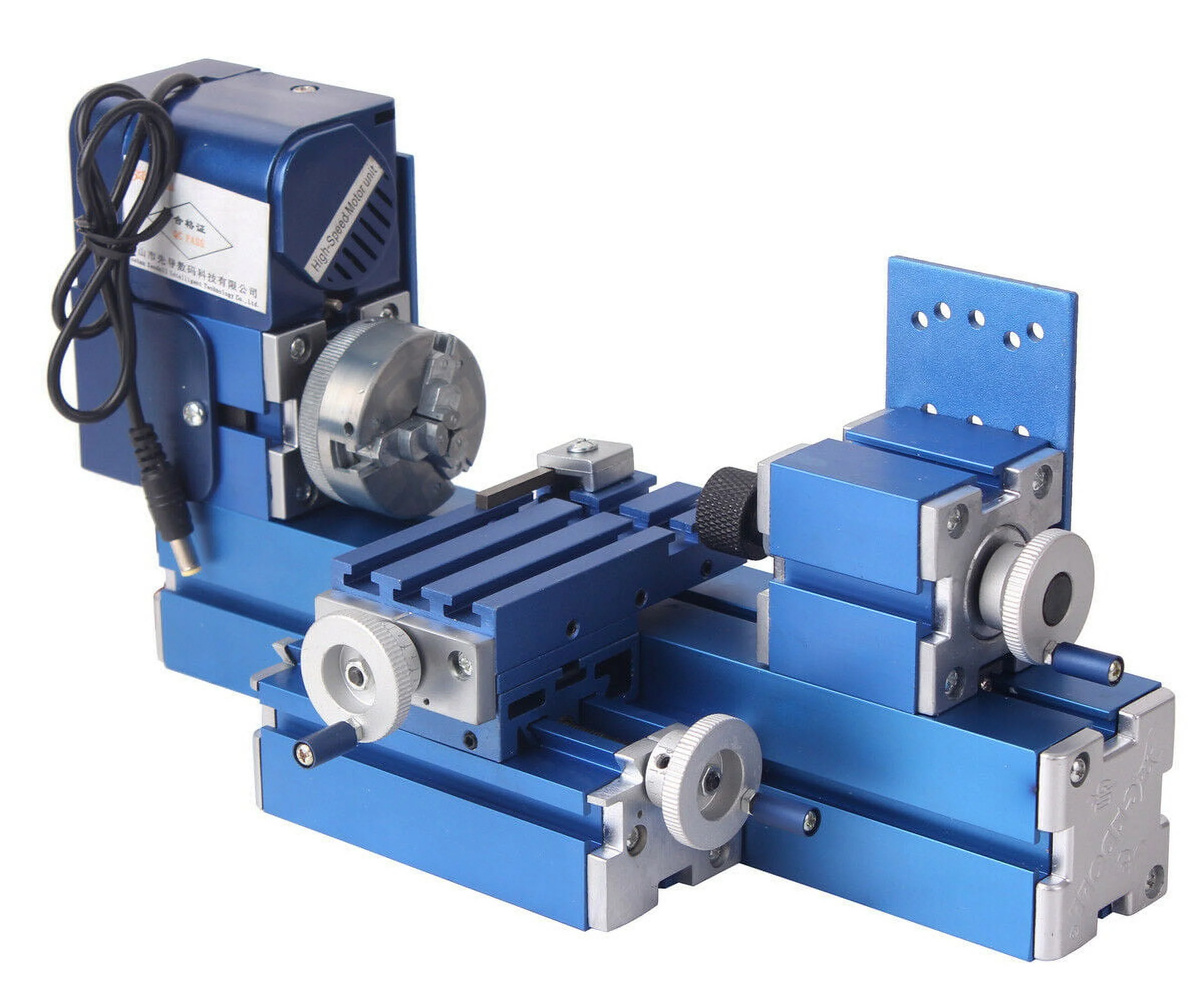 24W Mini Metal Lathe Machine DIY Tool Benchtop Wood Lathe Woodworking Lathe Tool Kit Rotary Tool