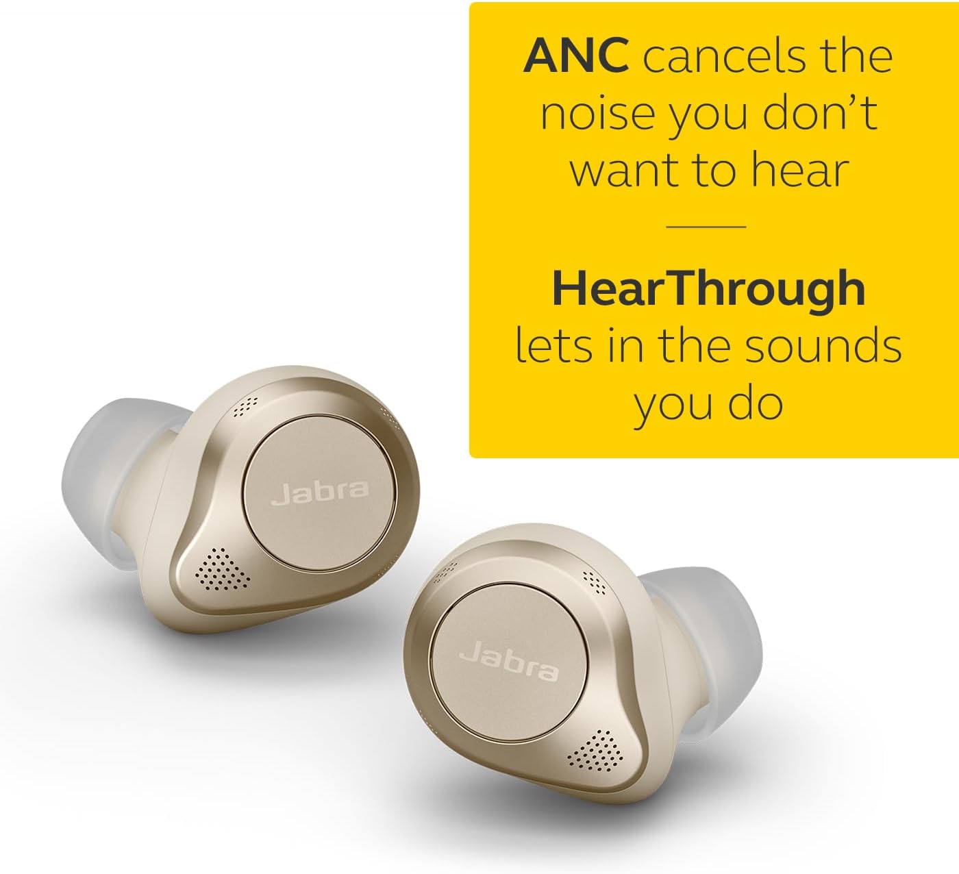 Jabra Elite 85t True Wireless Bluetooth Earbuds, Beige Refurbished