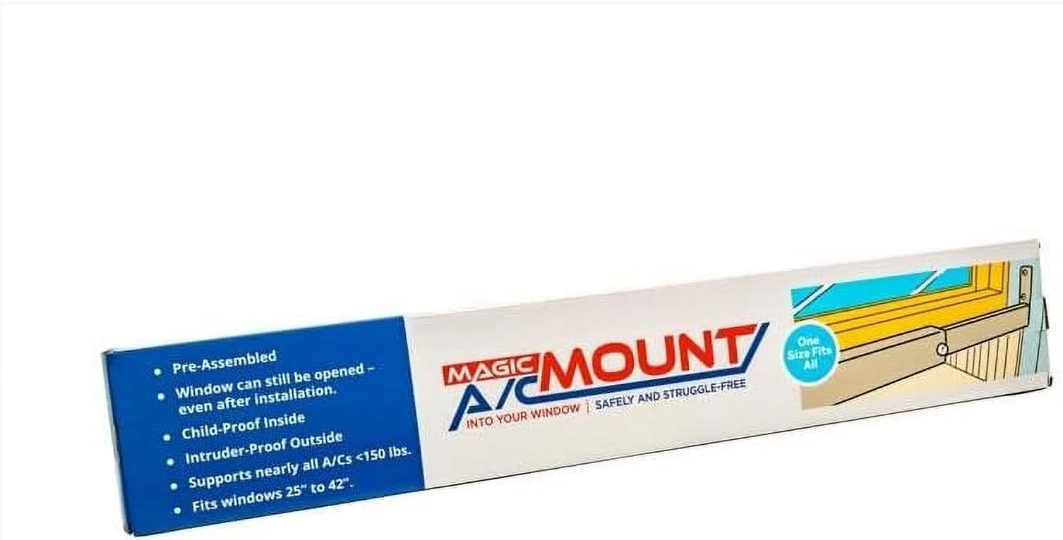 Magic A/C Mount - Air Conditioner Bracket - Window AC Support Bracket - Supports A/C Units up to 150lbs - for Windows up to 42