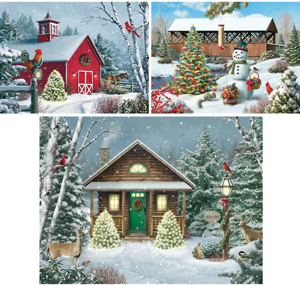 Bits and Pieces - Value Set of Three (3) 300 Piece Jigsaw Puzzles for Adults - Each Puzzle Measures 18