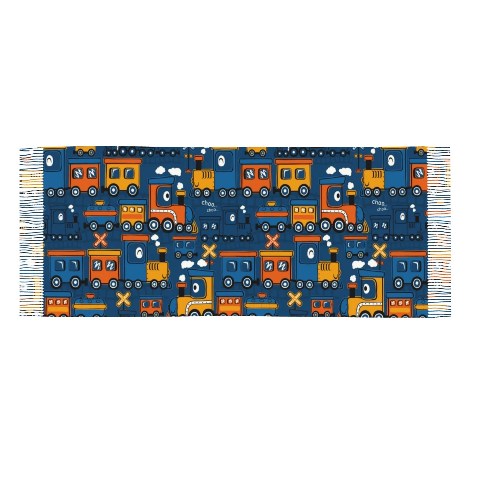 Ocsxa Scarf Shawl Wraps For Women Soft Cashmere Scarf Funny Steam Train Printed Large Blanket Scarf