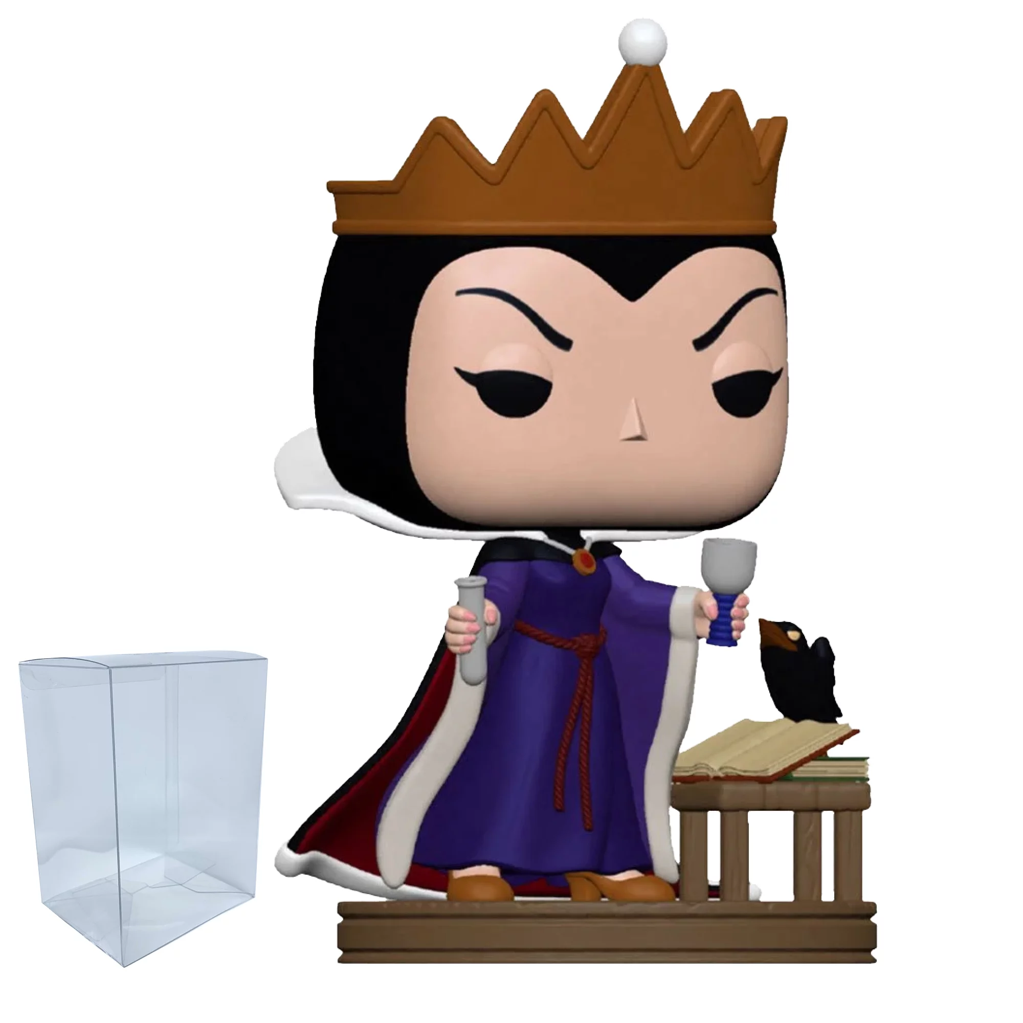 Queen Grimhilde (Evil Queen) Pop with Protector Bundle – Includes Funko Pop! Disney: Villains - Queen Grimhilde (Evil Queen) #1079 Pop with Blue Salamander Emporium Plastic Protector Case