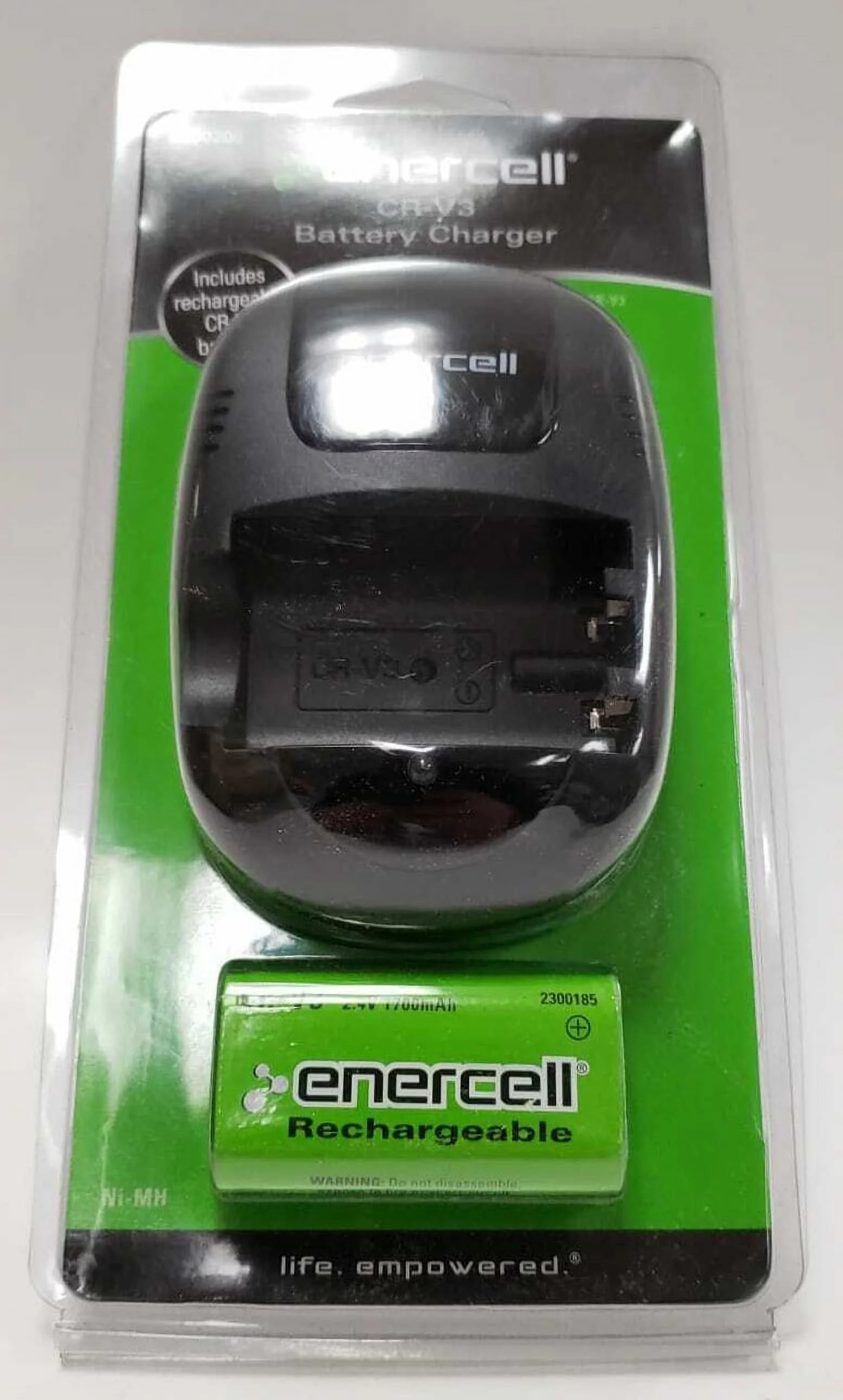 Enercell CR-V3 Ni-MH Battery and Battery Charger (2.4V, 1700mAh)