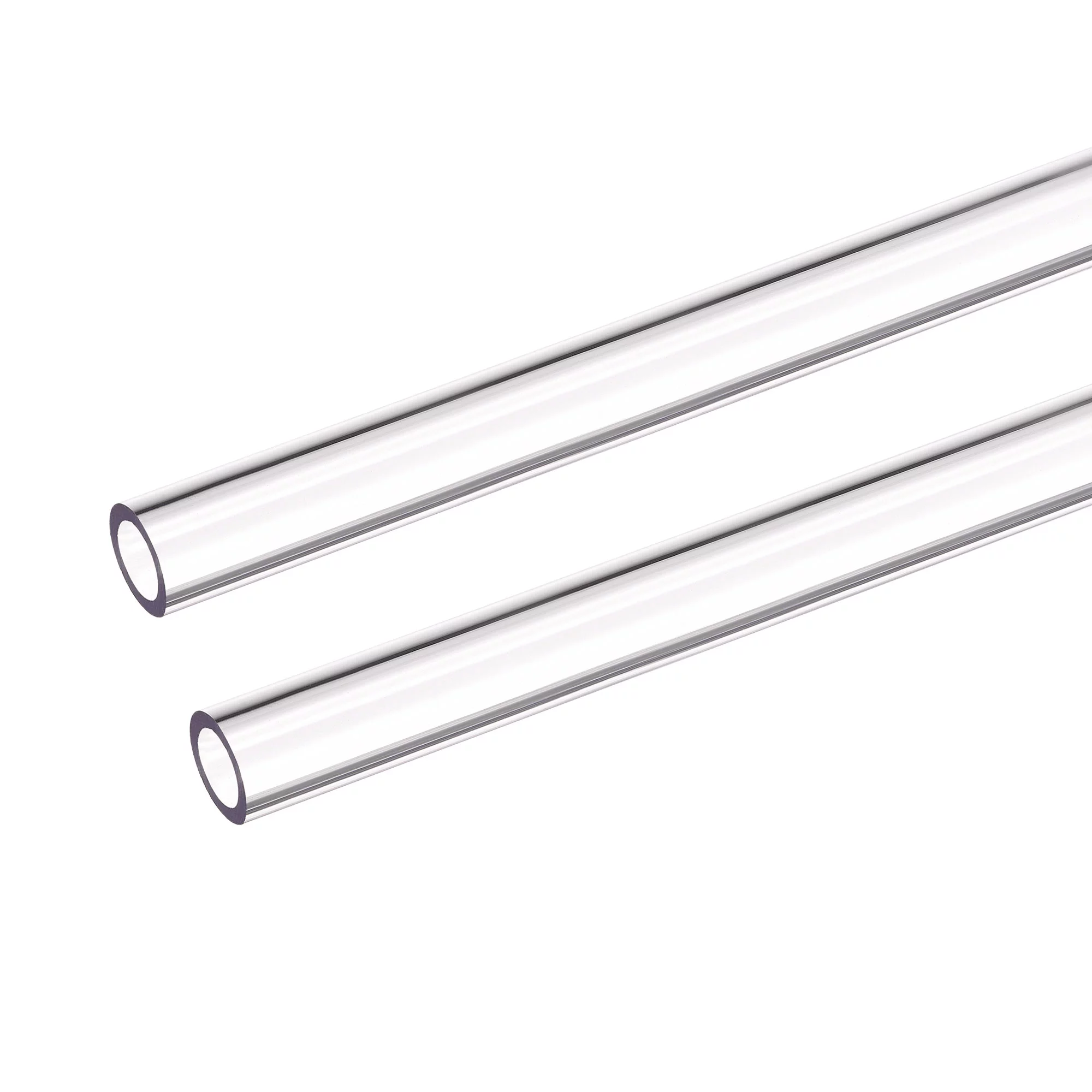 Uxcell PETG Tubing Hard 8mm ID, 12mm OD, 50cm Length, High Transparent Clear 2 Pack