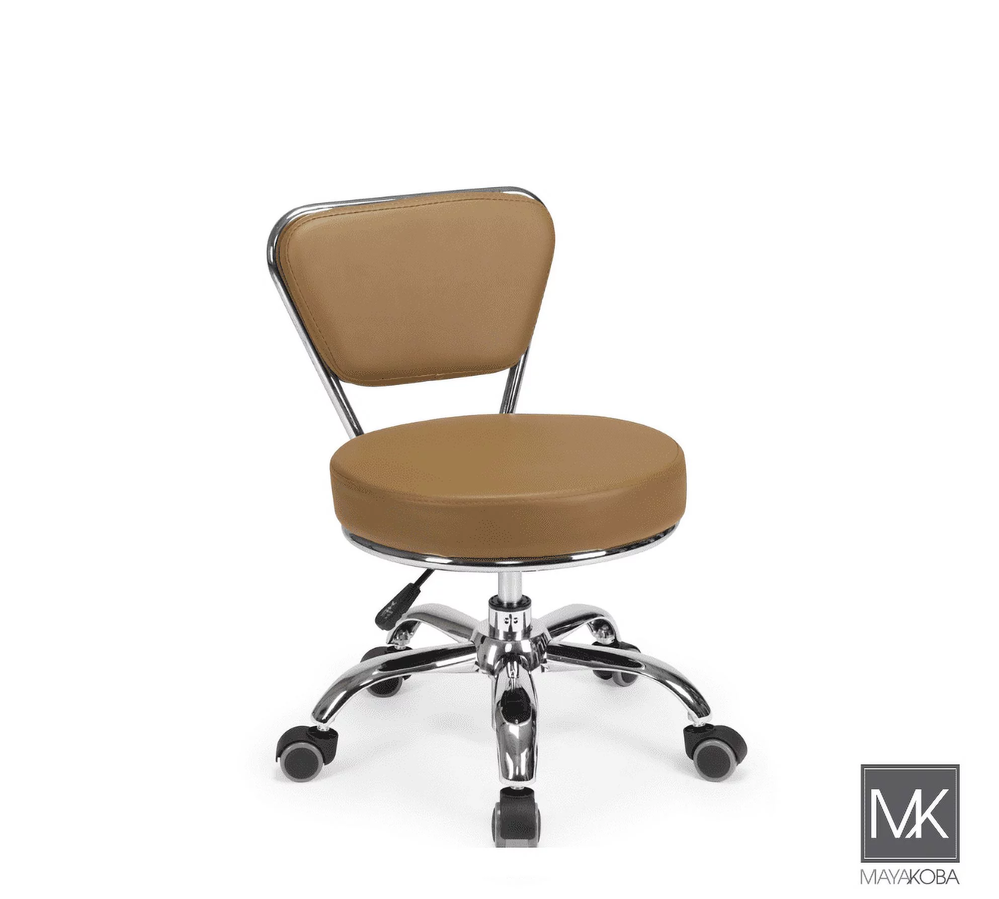 Set of 4 Dayton Pedicure Stool (Cappuccino) Pneumatic, Adjustable Height, Perfect for Nail Salon, Pedicure spa