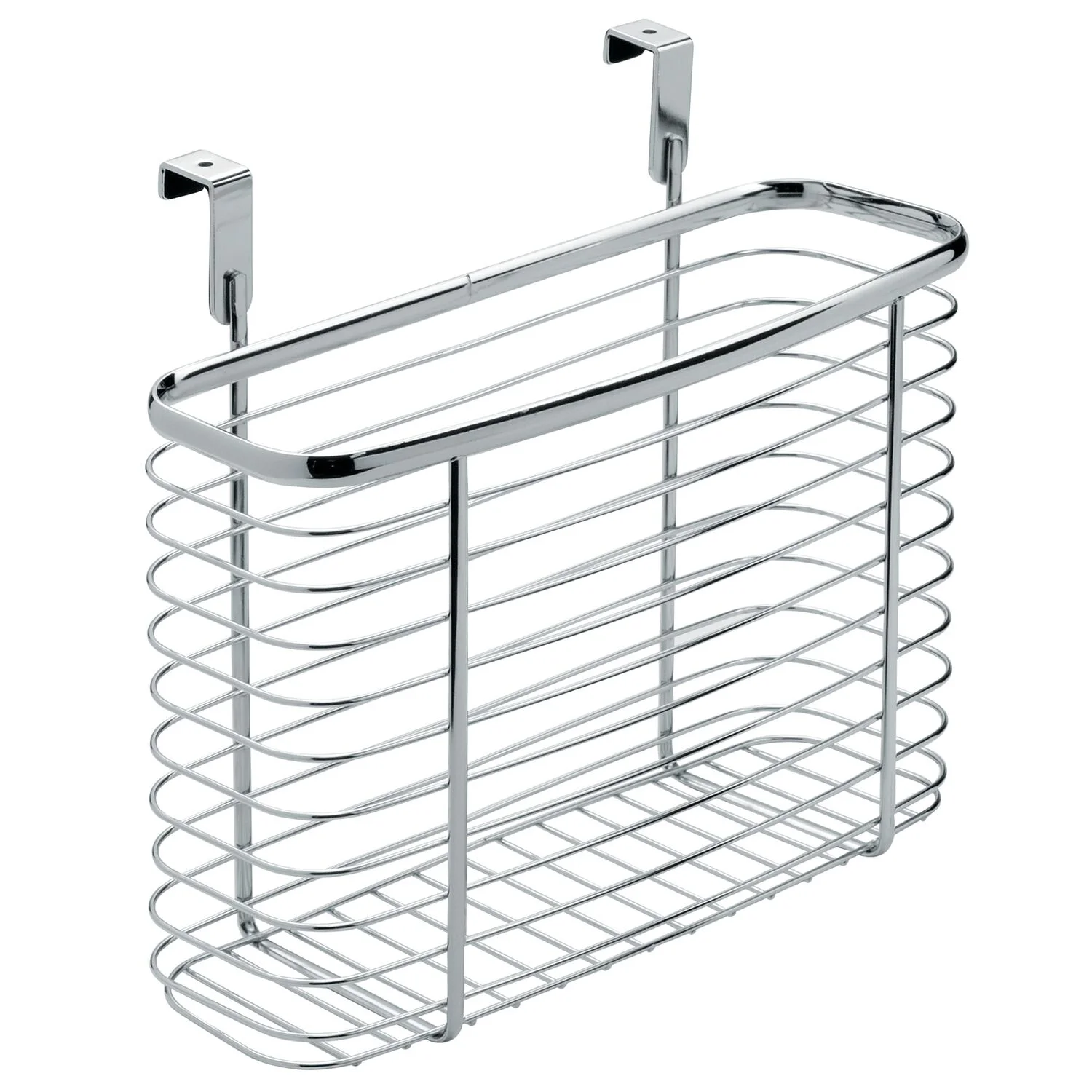 iDesign Axis Medium Kitchen Storage Organizer Over-the-Cabinet Basket, 5 x 11 x 9.75 inches, Chrome