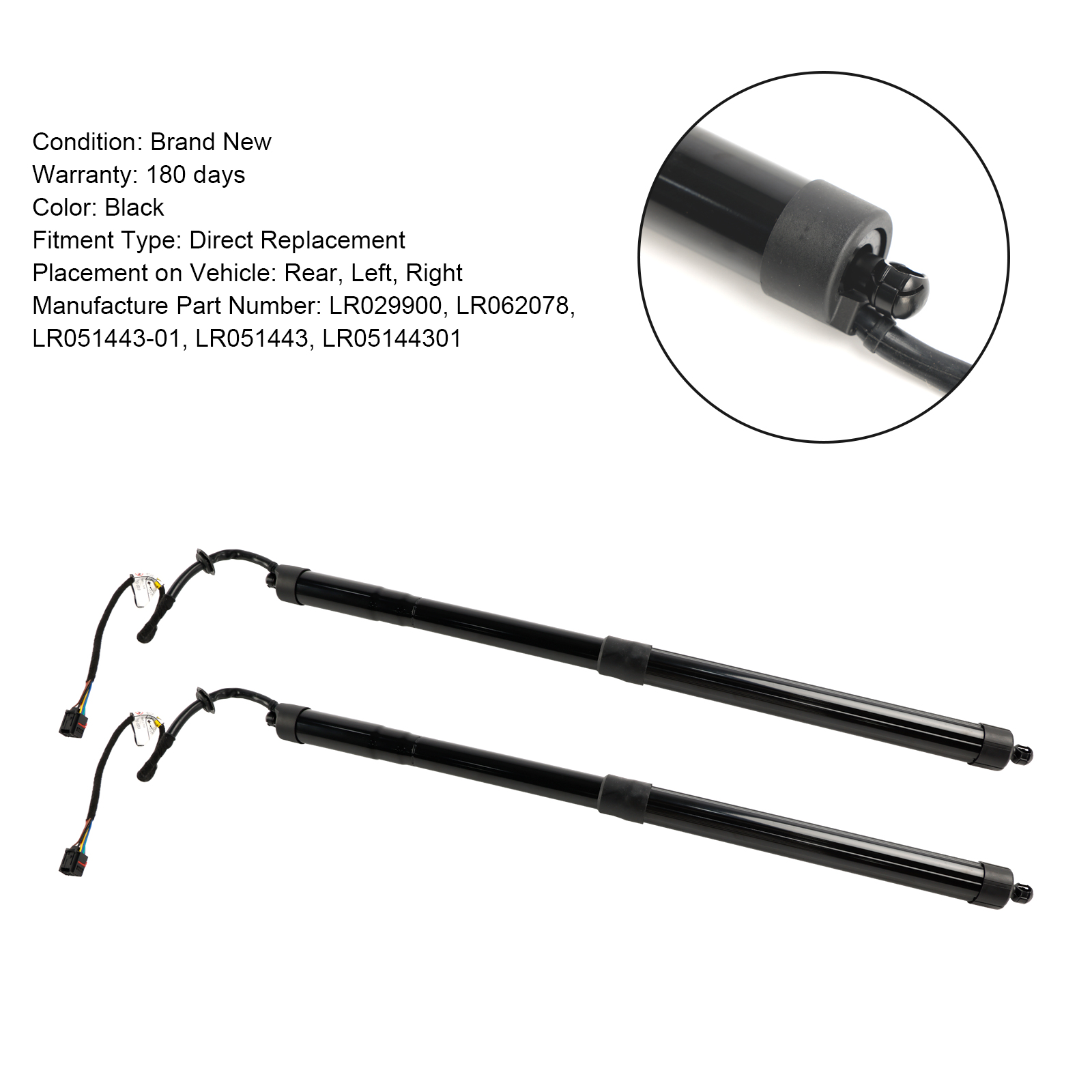 2PCS Tailgate Gas Strut Electric LR051443 Fit for Range Rover Sport L320 2010-2013