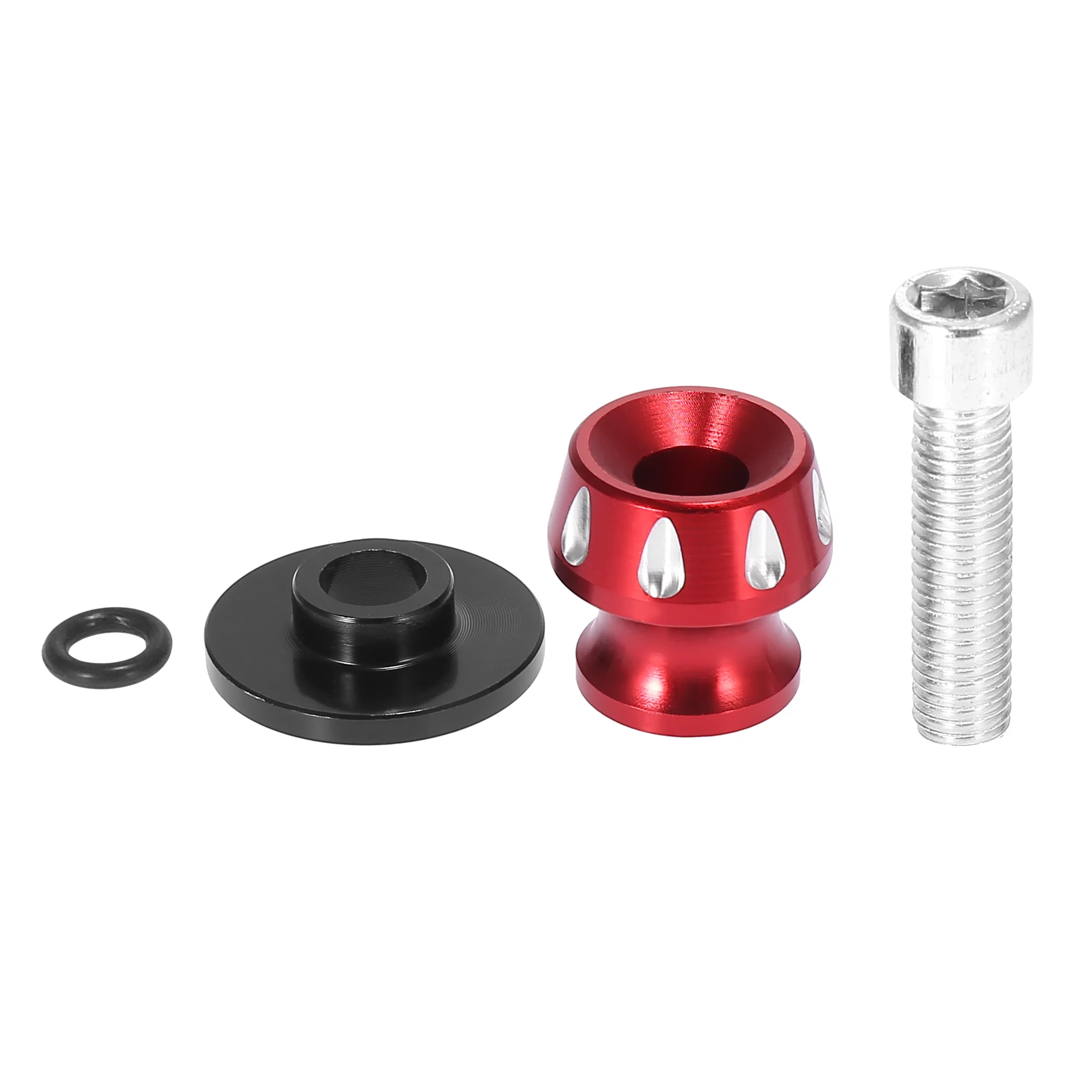 2pcs M10x1.5 Red Aluminum Alloy Motorbike Swing Arm Spools Sliders Stand for Kawasaki