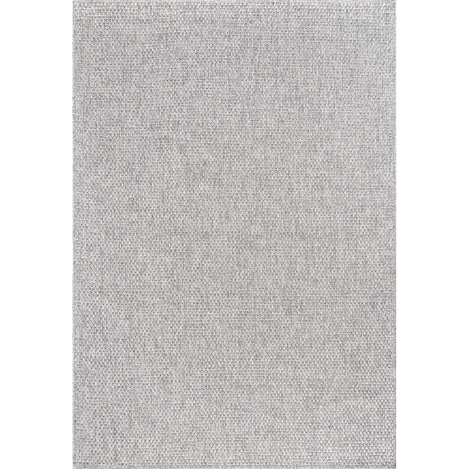 CAMILSON Solid Non Shedding Easy-Cleaning Outdoor Jute Rug Gray 6x9