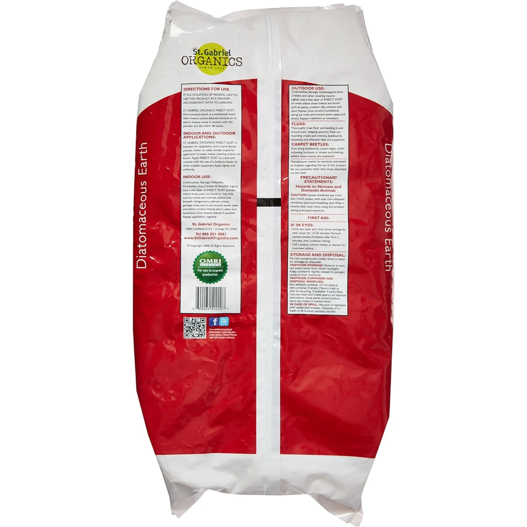 St. Gabriel Organics Insect Dust Diatomaceous Earth Pest Control, 4.4 Lb