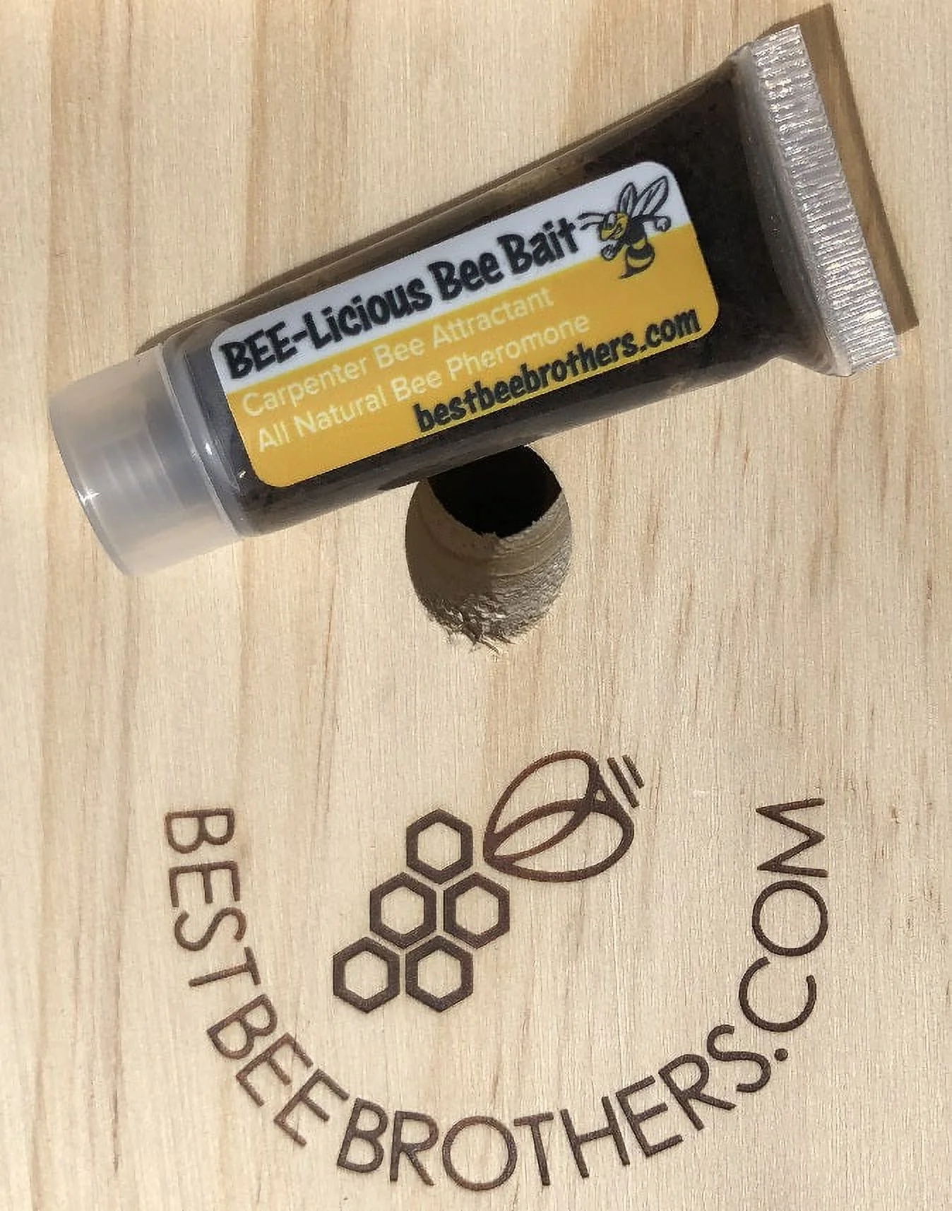 Bee-licious Bee Bait 2 Pack by Best Bee Brothers Attractant for Carpenter Bees